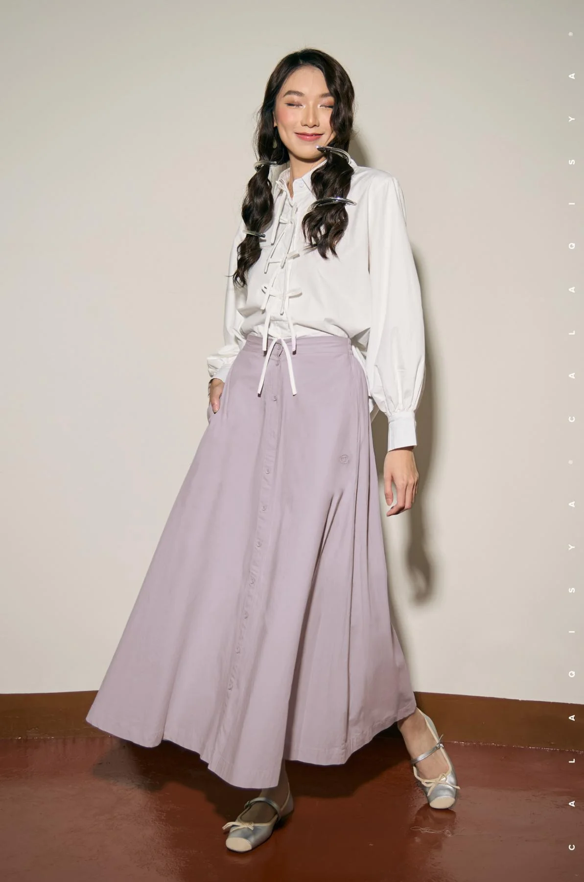 ANNE SKIRT IN MAUVE SHADOWS - Image 2