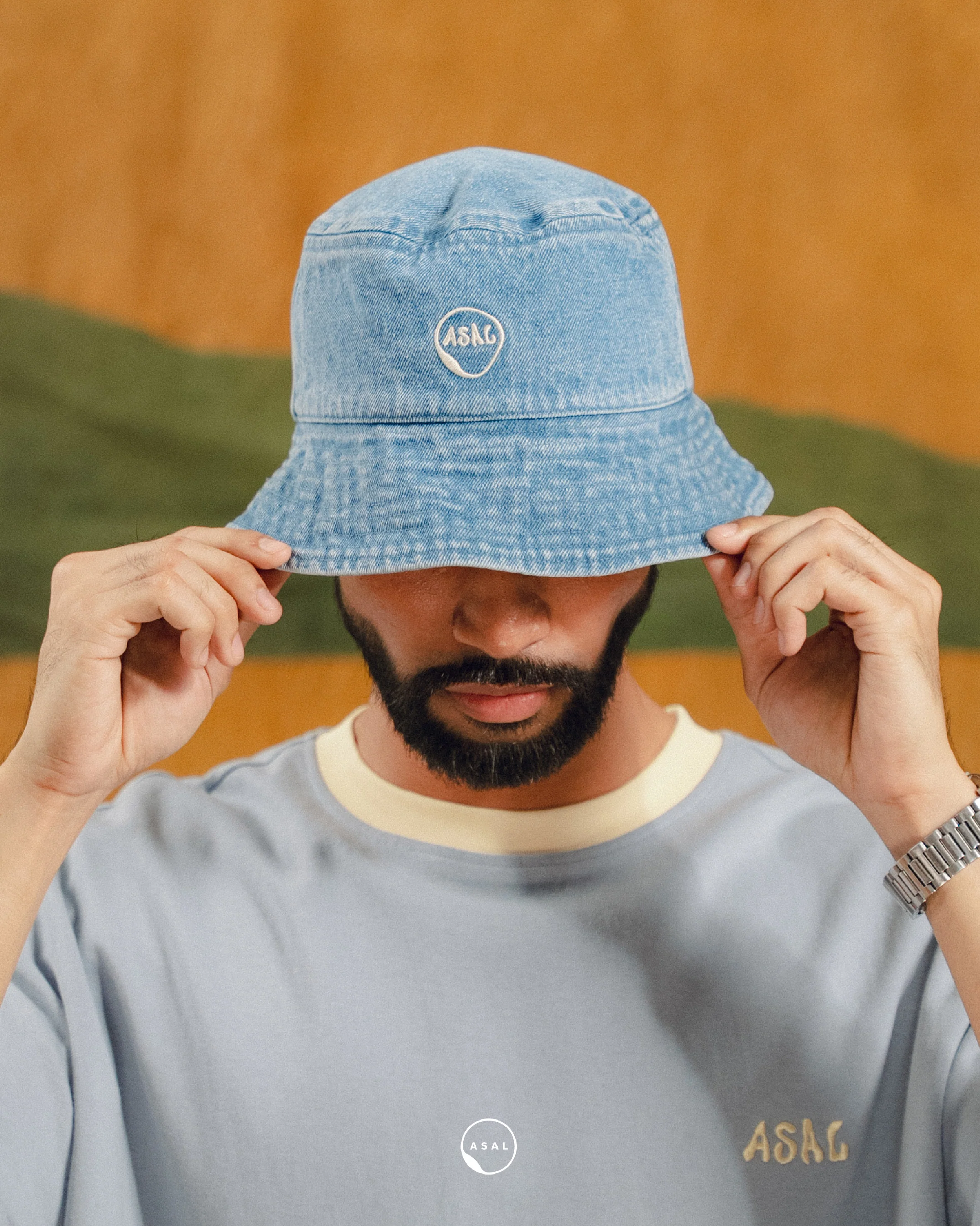 ASAL BUCKET HAT IN MEDIUM BLUE DENIM