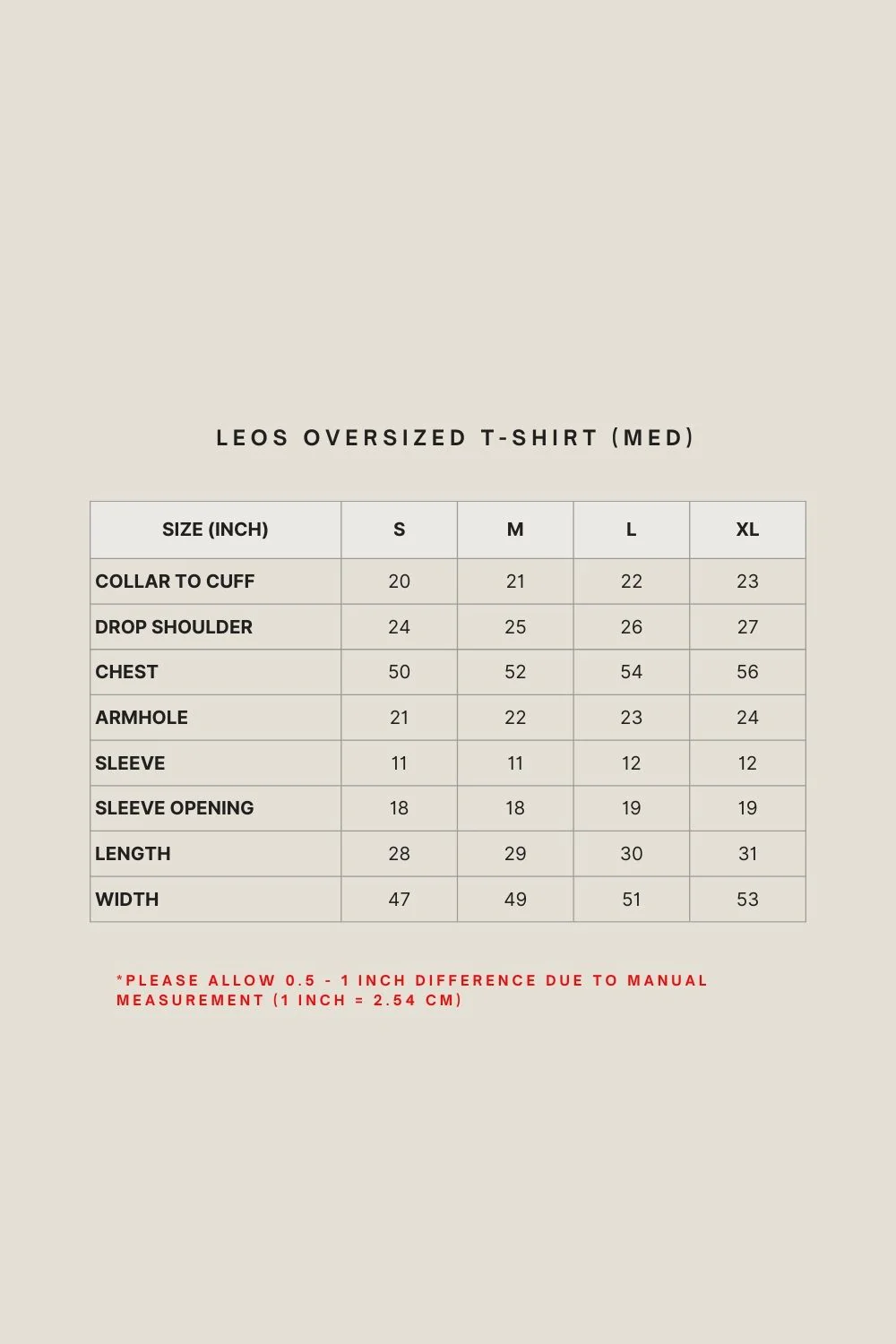 ASAL LEOS OVERSIZED T-SHIRT (MED) IN BUFF - Image 4