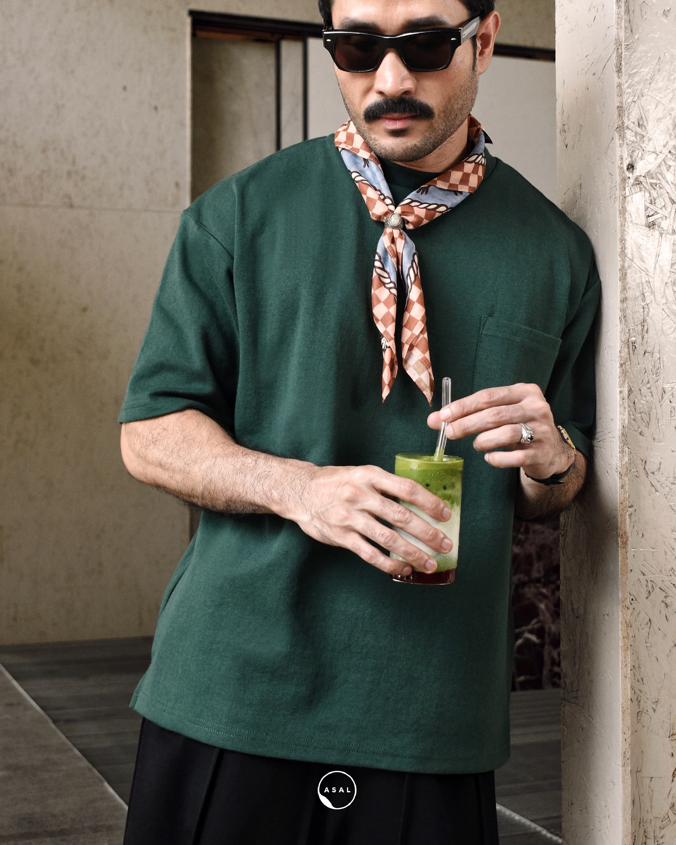 ASAL LEOS OVERSIZED T-SHIRT (MED) IN PINE GROVE - Image 3