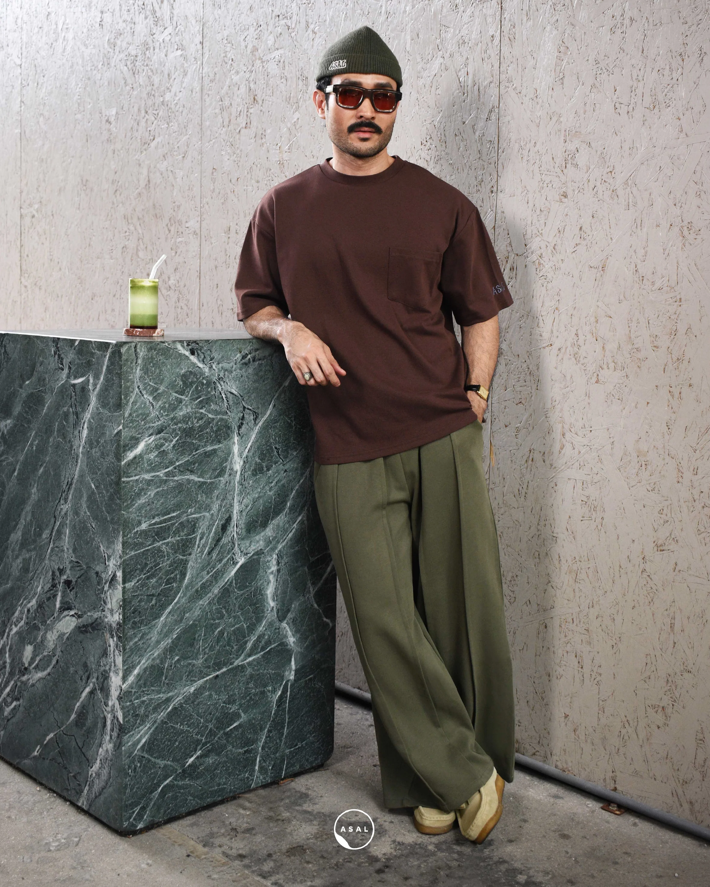 ASAL LEOS OVERSIZED T-SHIRT (MED) IN PUCE - Image 3