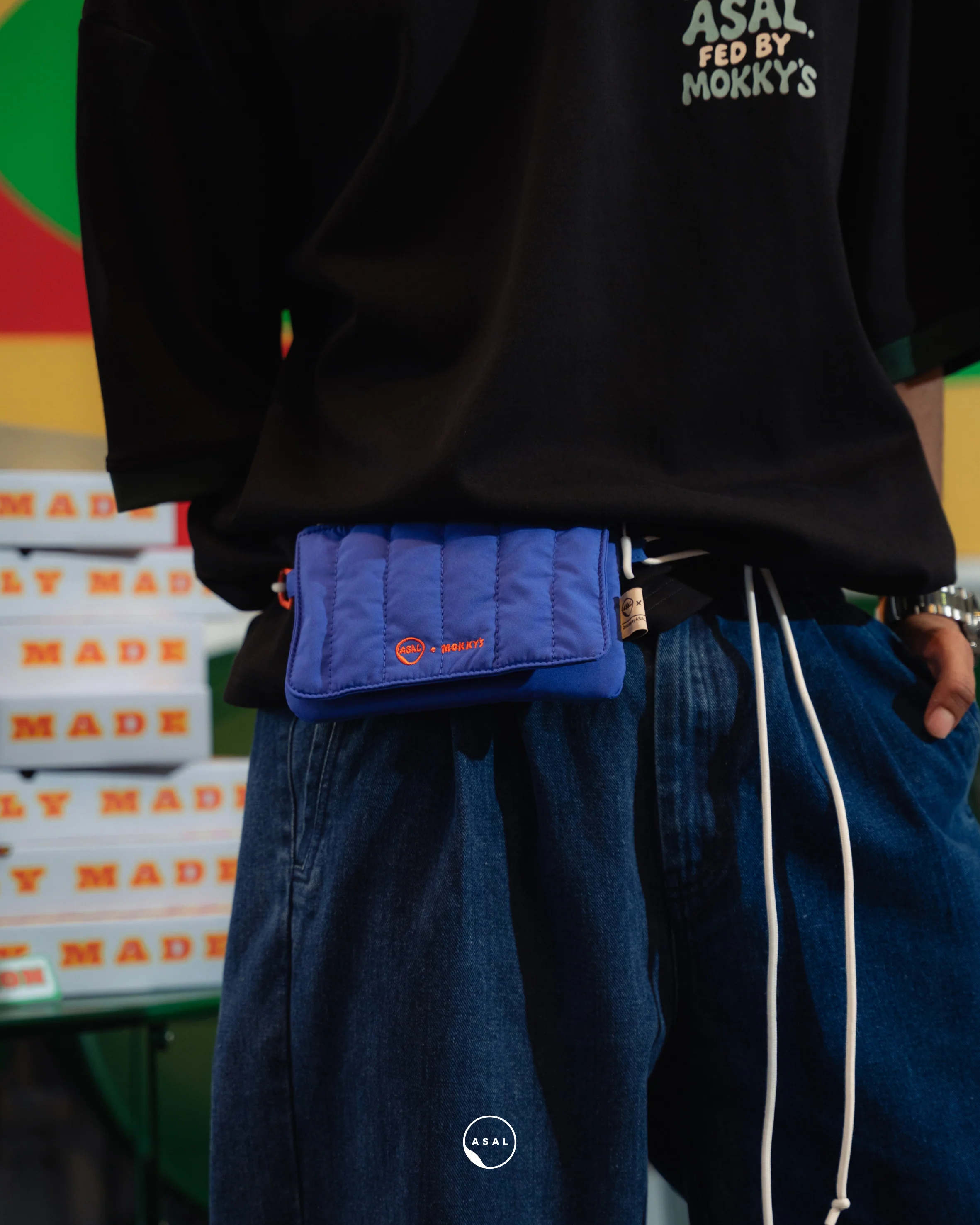 ASAL X MOKKY'S CHEEZY MINI STRAP BAG IN BLUING - Image 4