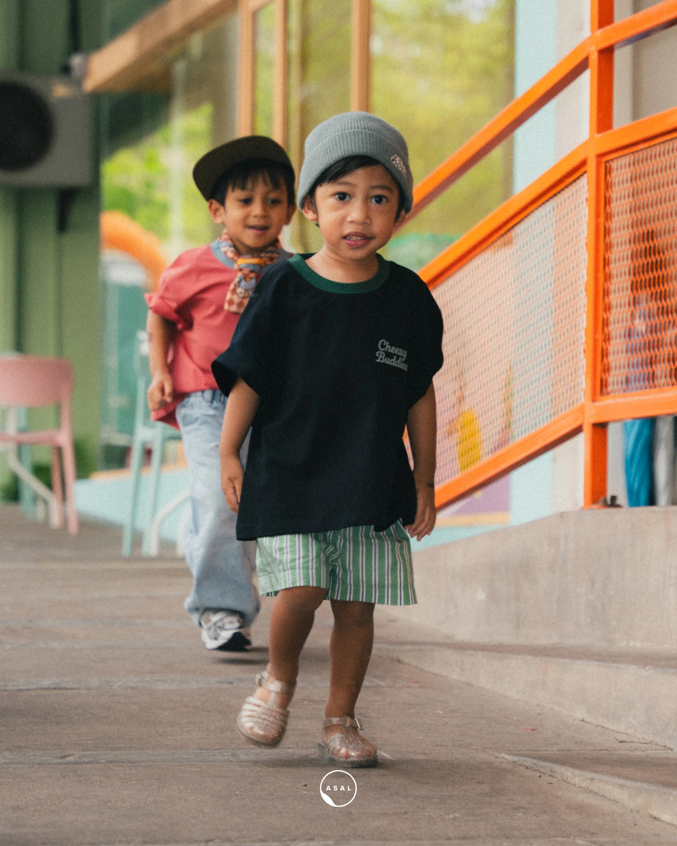 ASAL X MOKKY'S LEOS CHEESE AND CHINO KIDS IN BLACK - Image 3