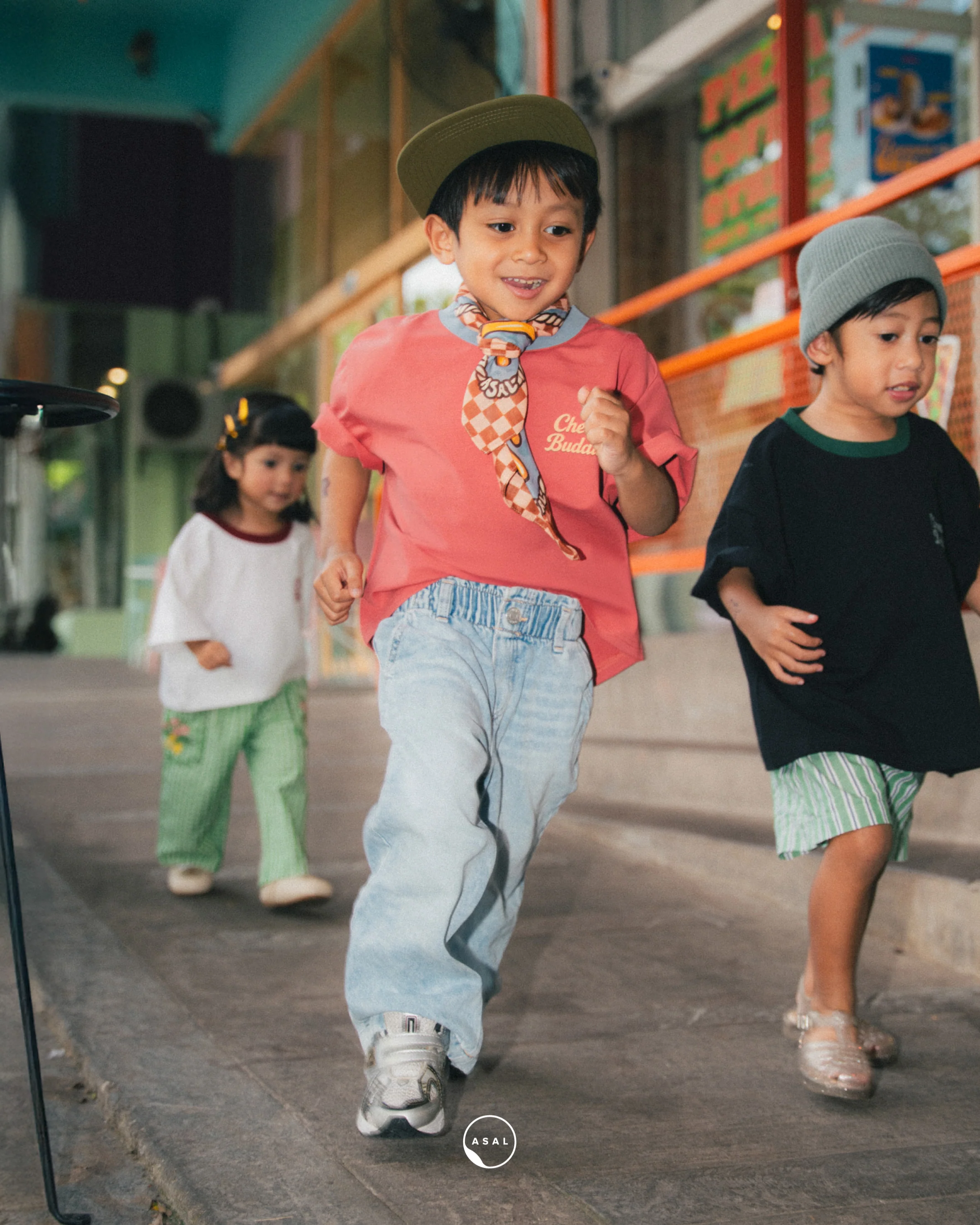 ASAL X MOKKY'S LEOS CHEESE AND CHINO KIDS IN CARDINAL - Image 3