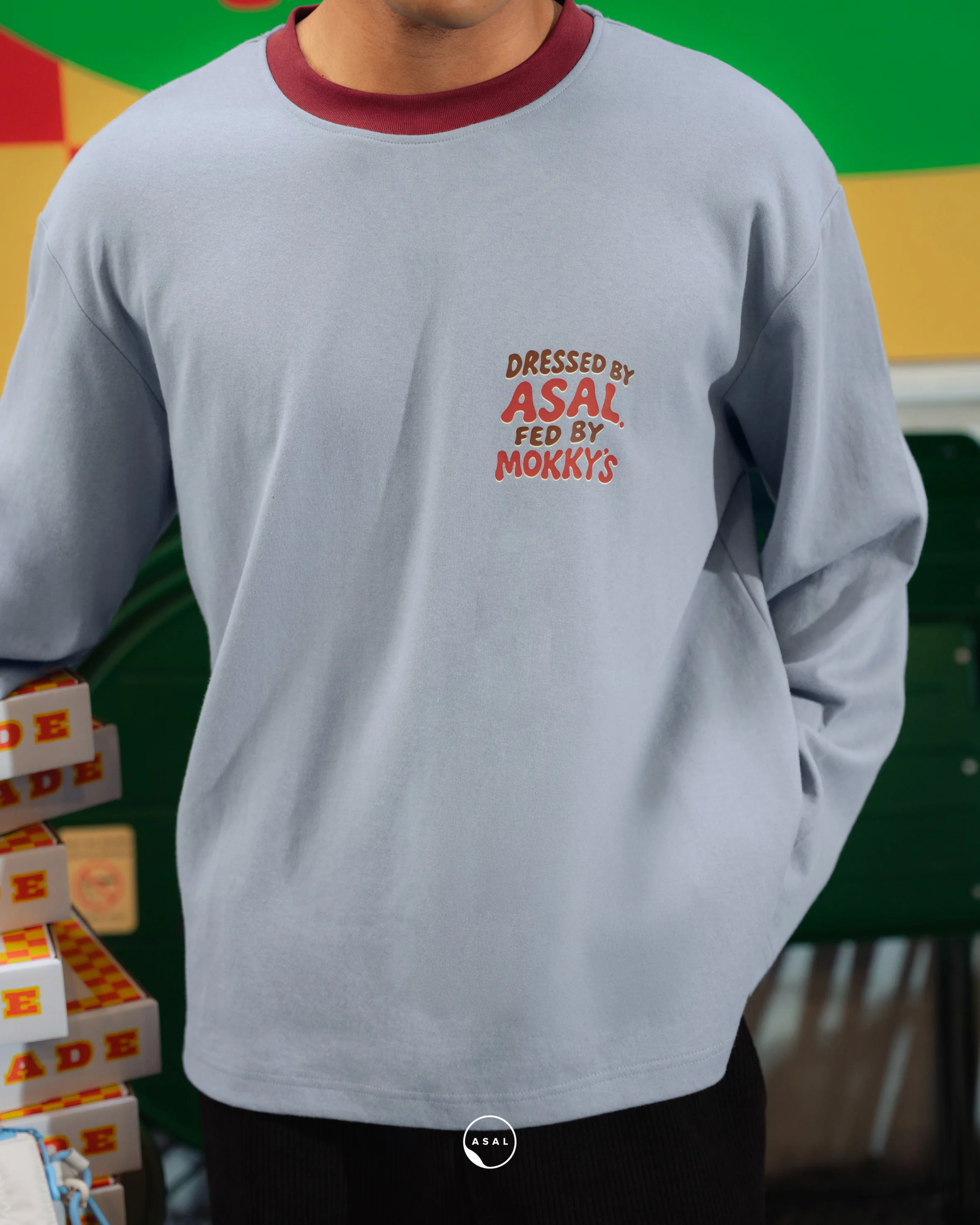 ASAL X MOKKY'S LONG SLEEVE ALFREDO IN PEARL BLUE - Image 4
