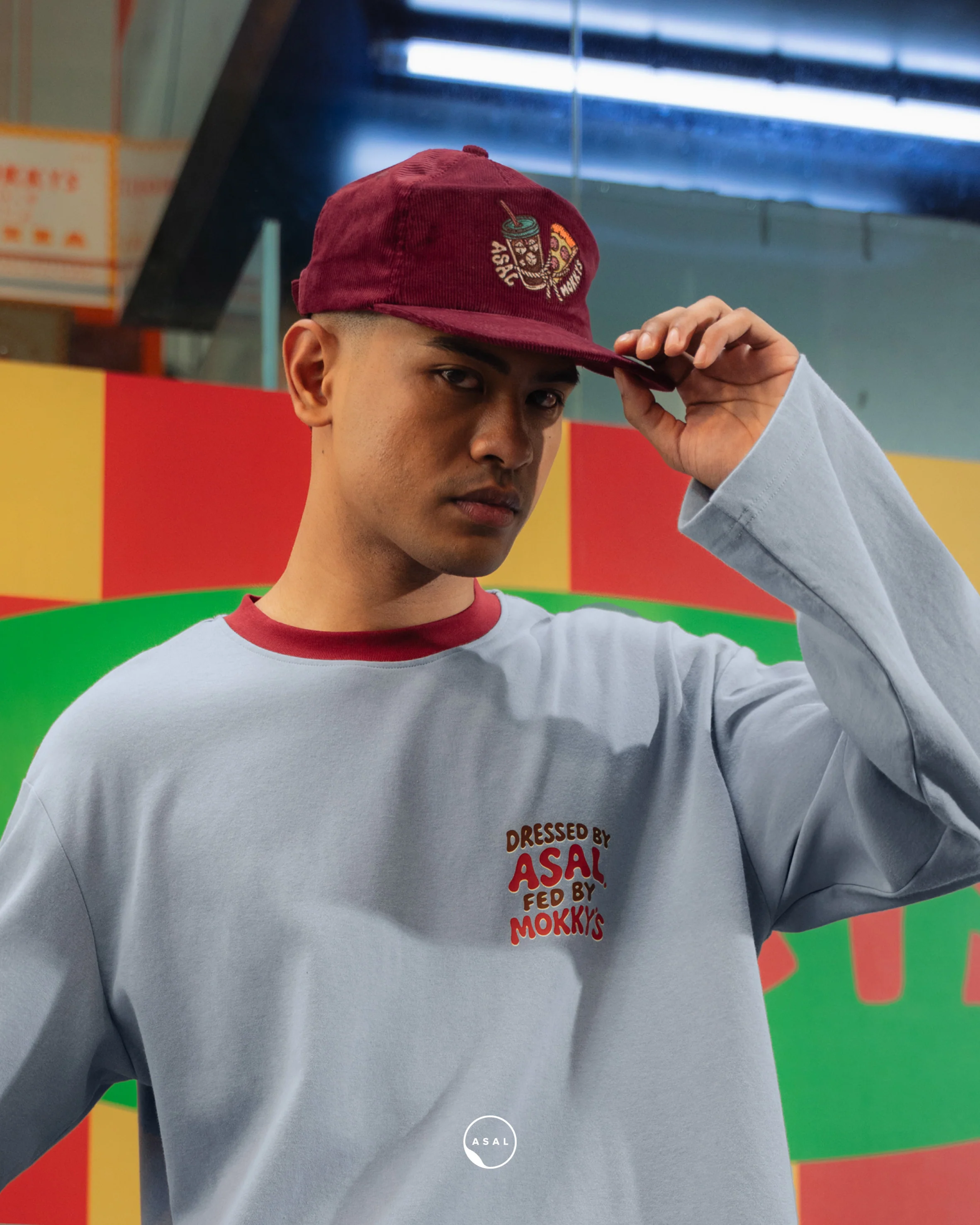 ASAL X MOKKY'S MELLOW CAP IN BIKING RED - Image 3