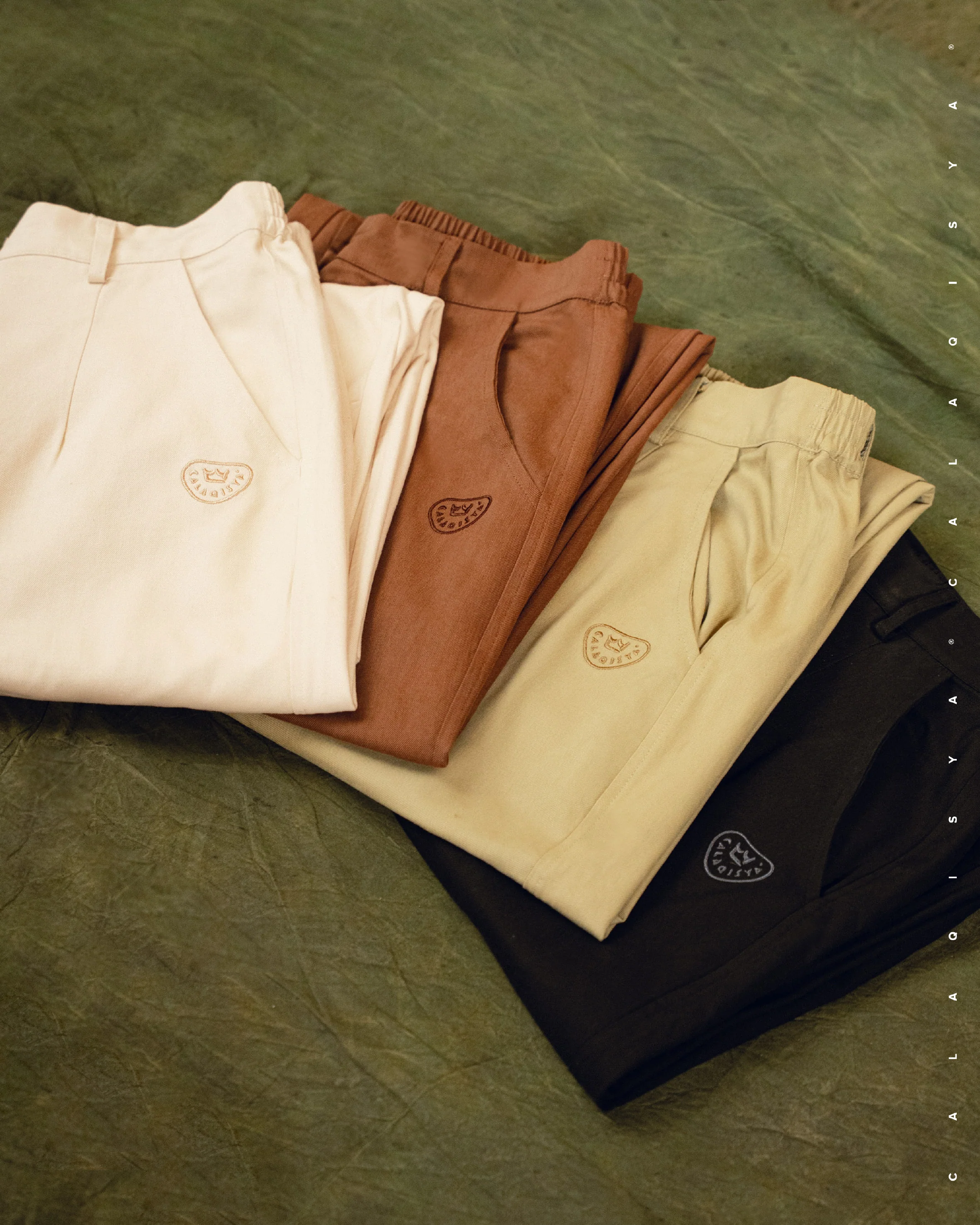 BARREL PANTS IN KHAKI - Image 3