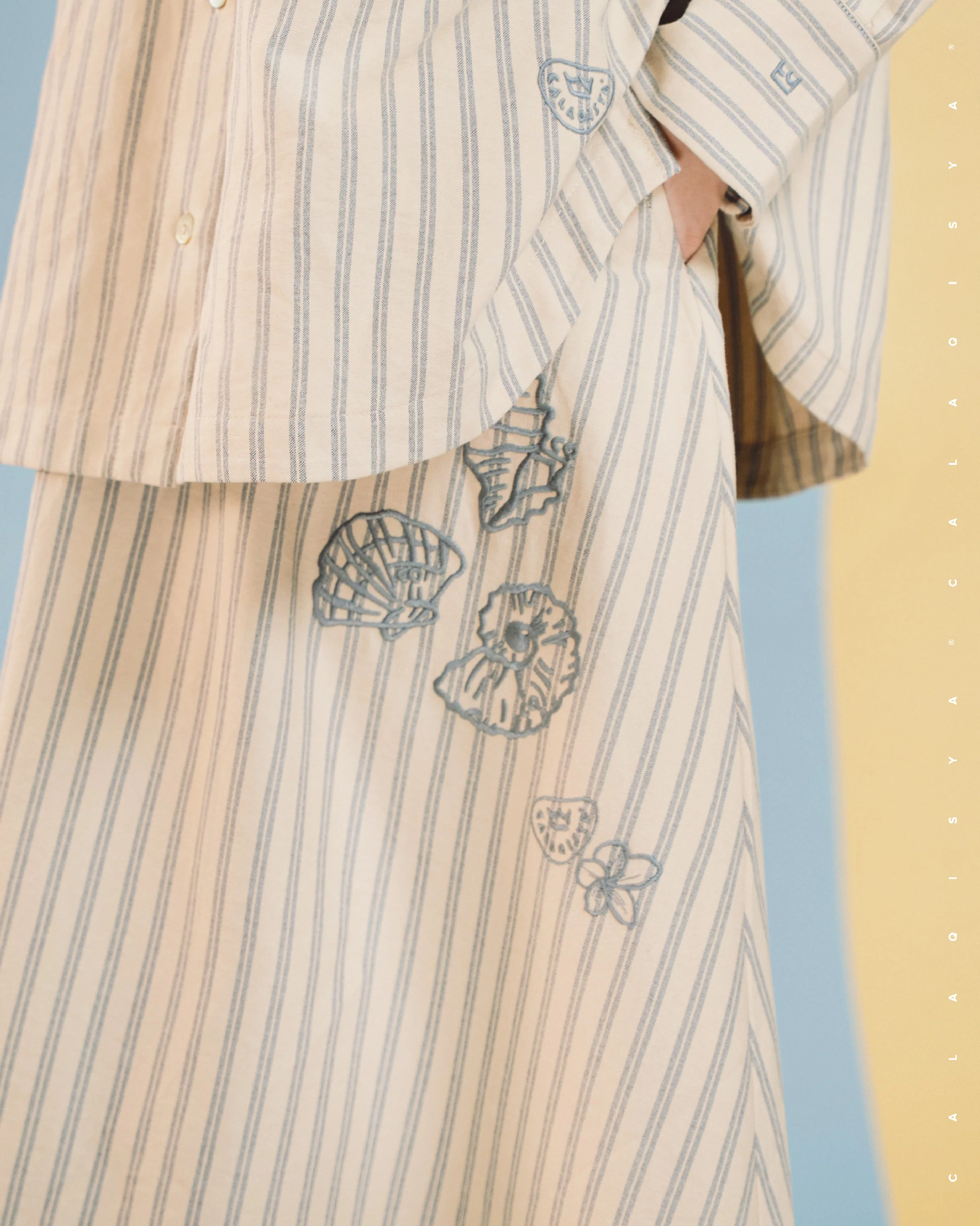 BAYU KAIL SKIRT IN ECRU - Image 2