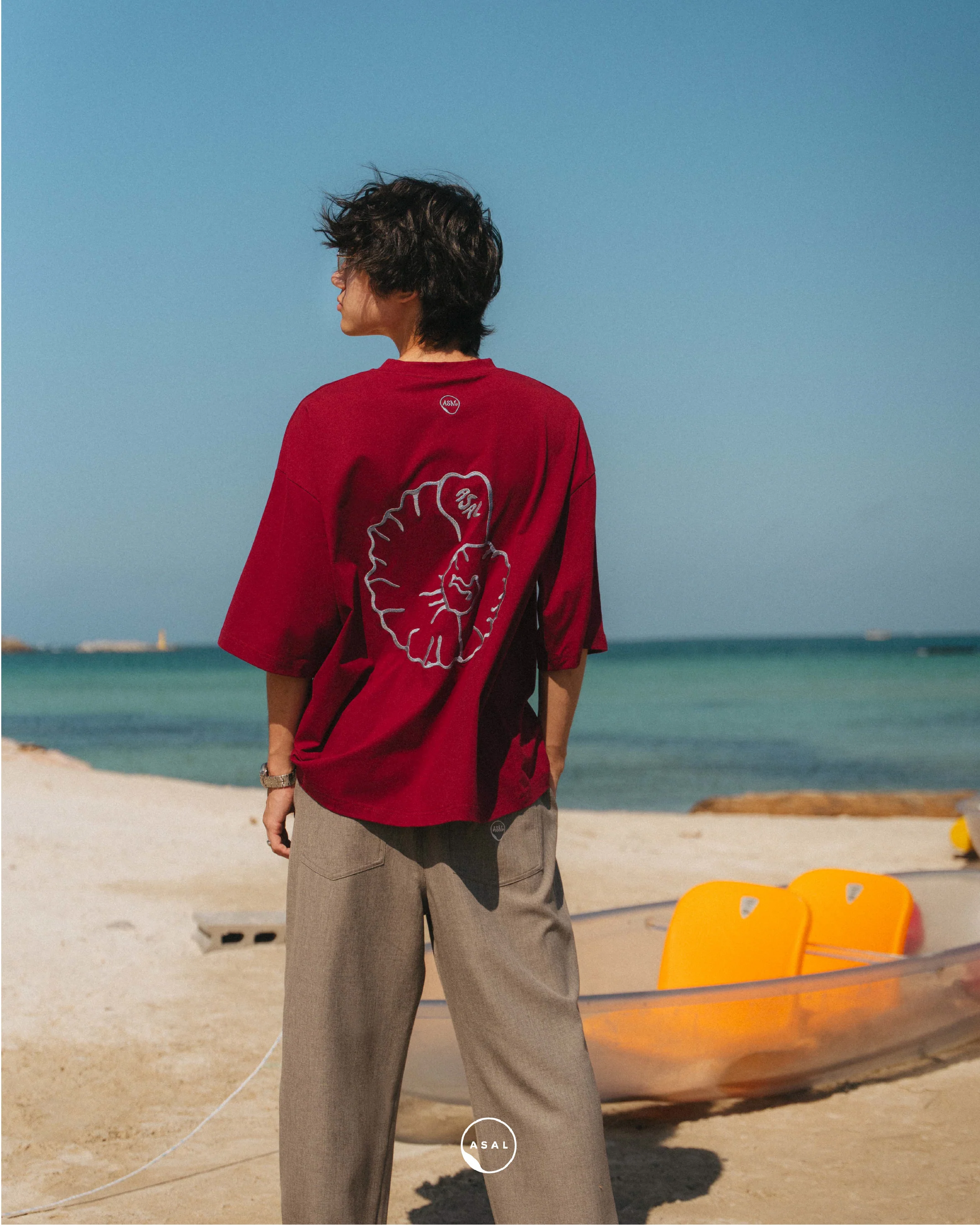 BAYU LEOS (EMBROIDERY) IN RUMBA RED
