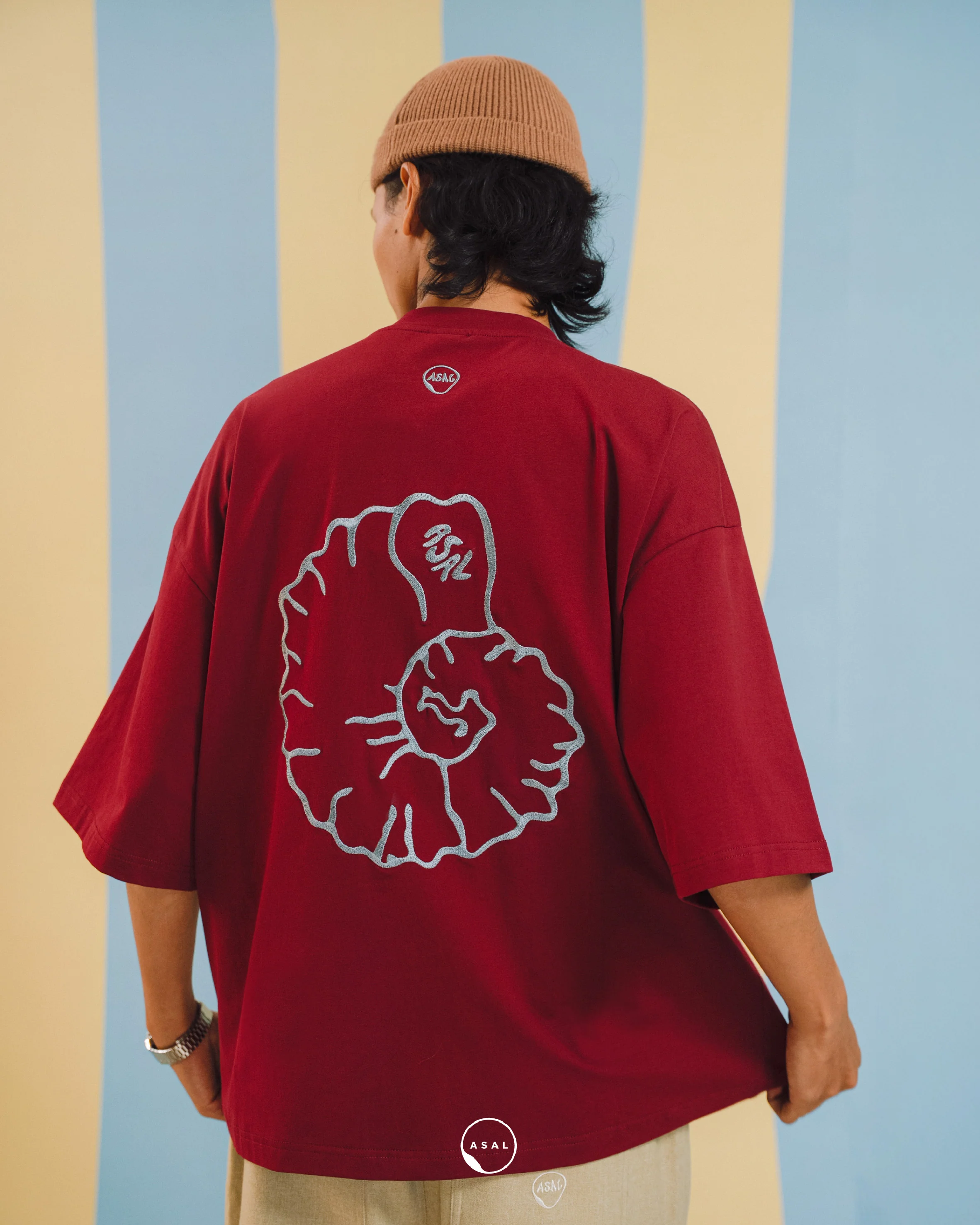 BAYU LEOS (EMBROIDERY) IN RUMBA RED - Image 3