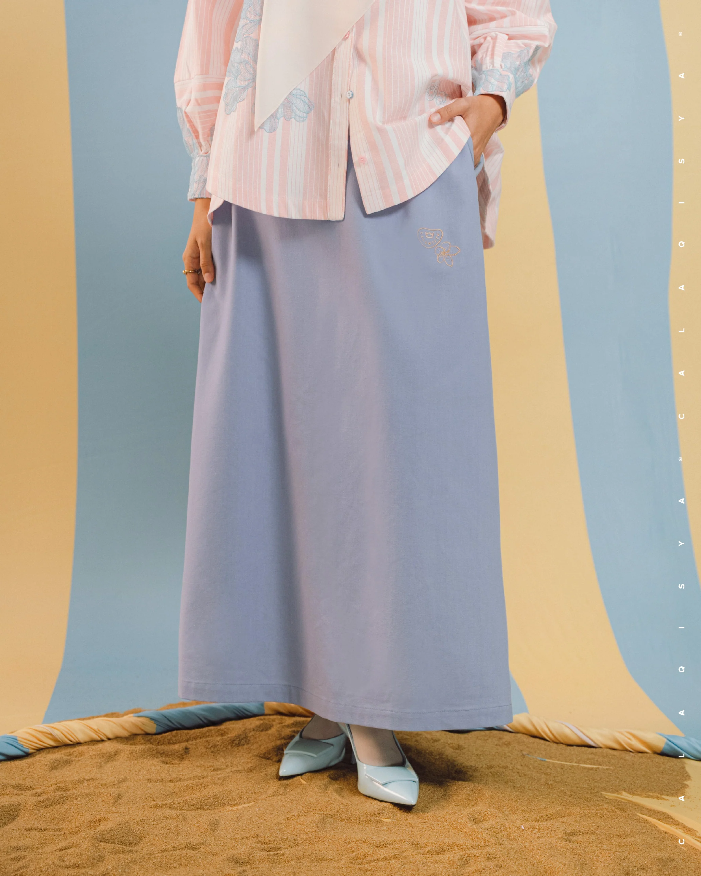 BAYU SENTUH SKIRT IN THISTLE DOWN - Image 2