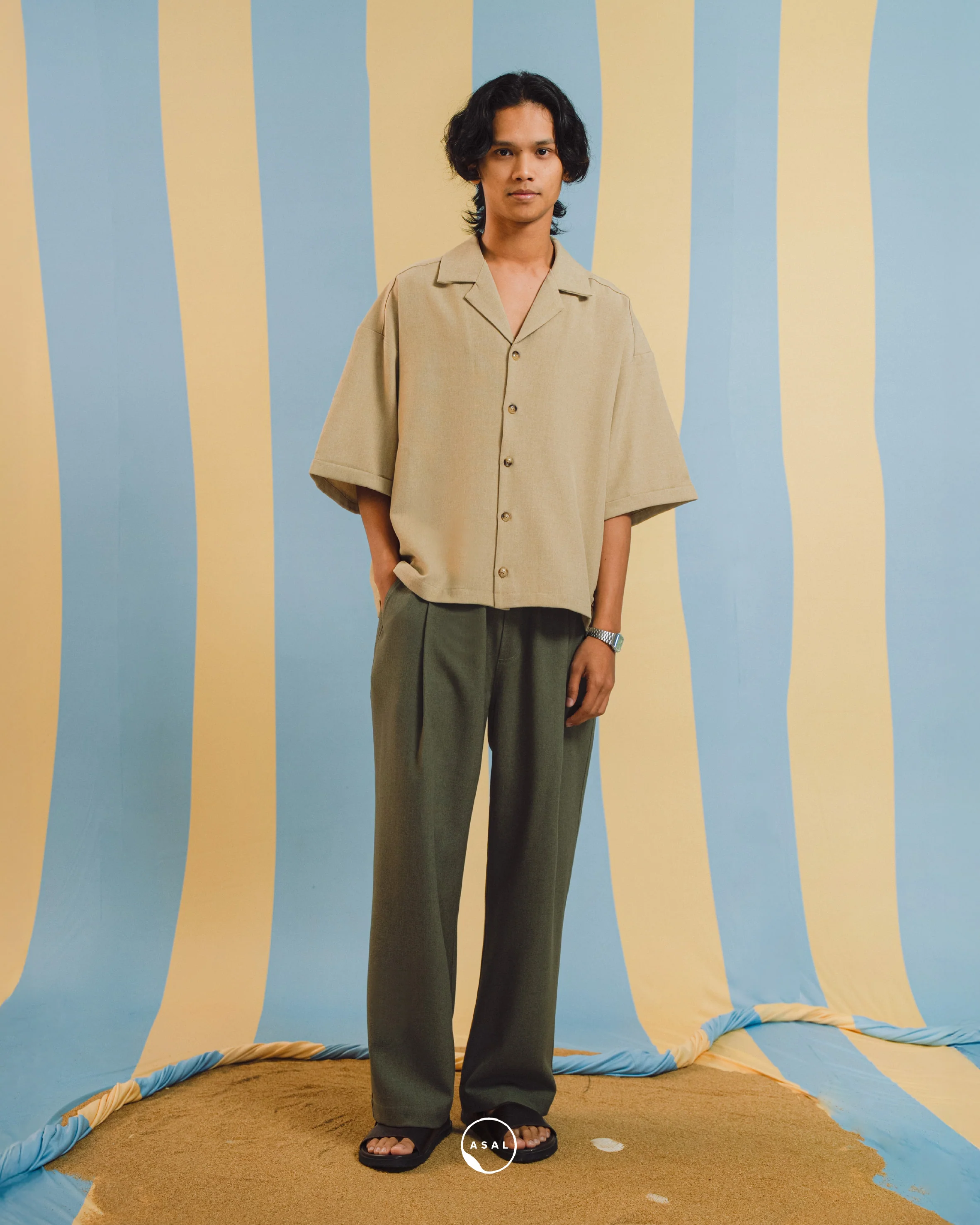 BAYU SWAY PANTS IN SEAL BROWN - Image 3