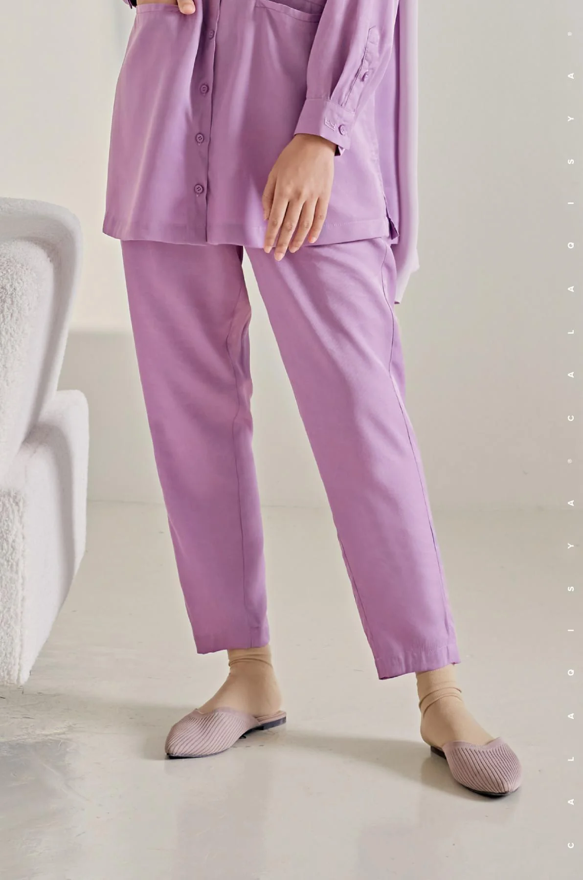 BEAS PANTS IN SHEER LILAC