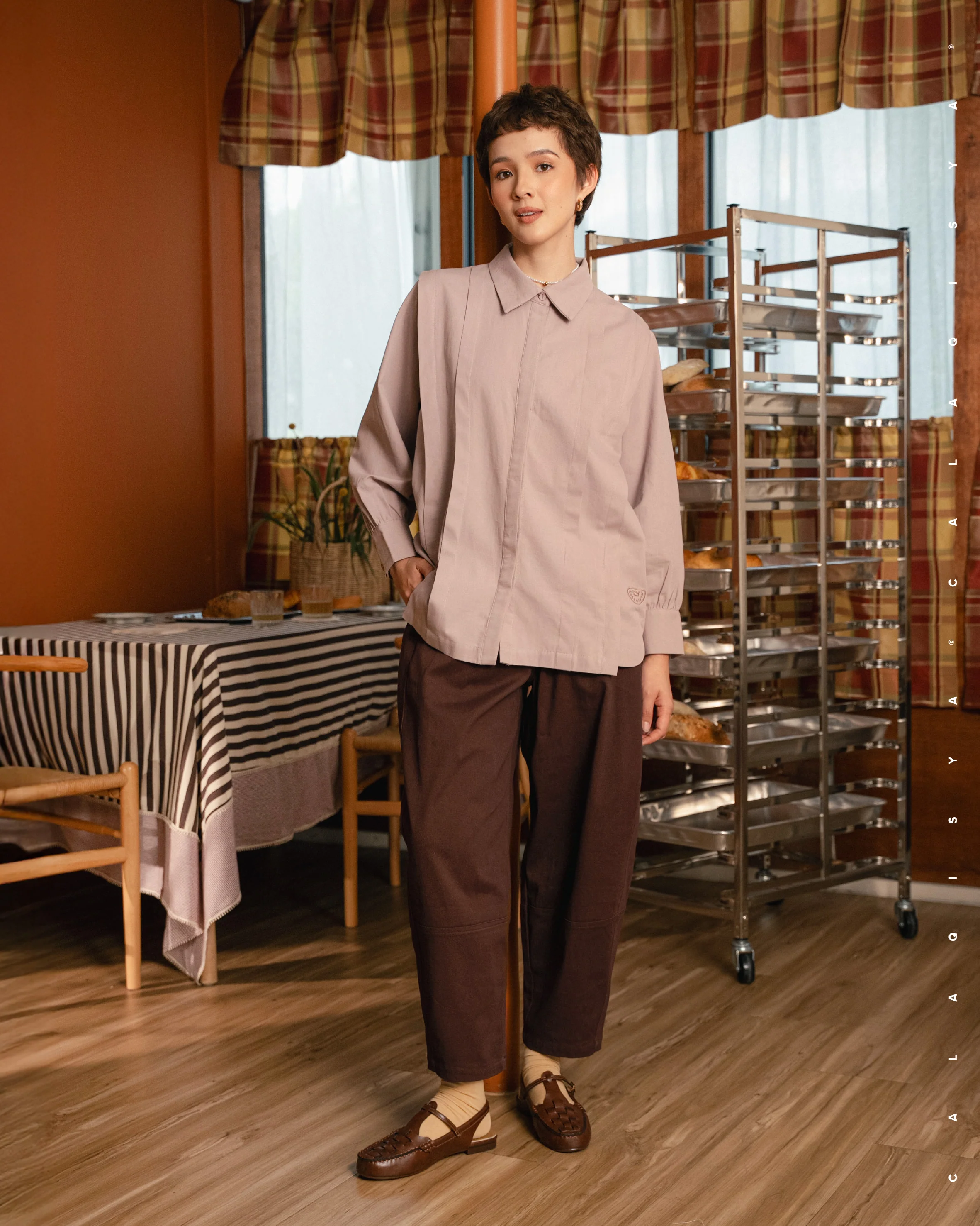 BFSCT COCOON PANTS IN BITTER CHOCOLATE - Image 3