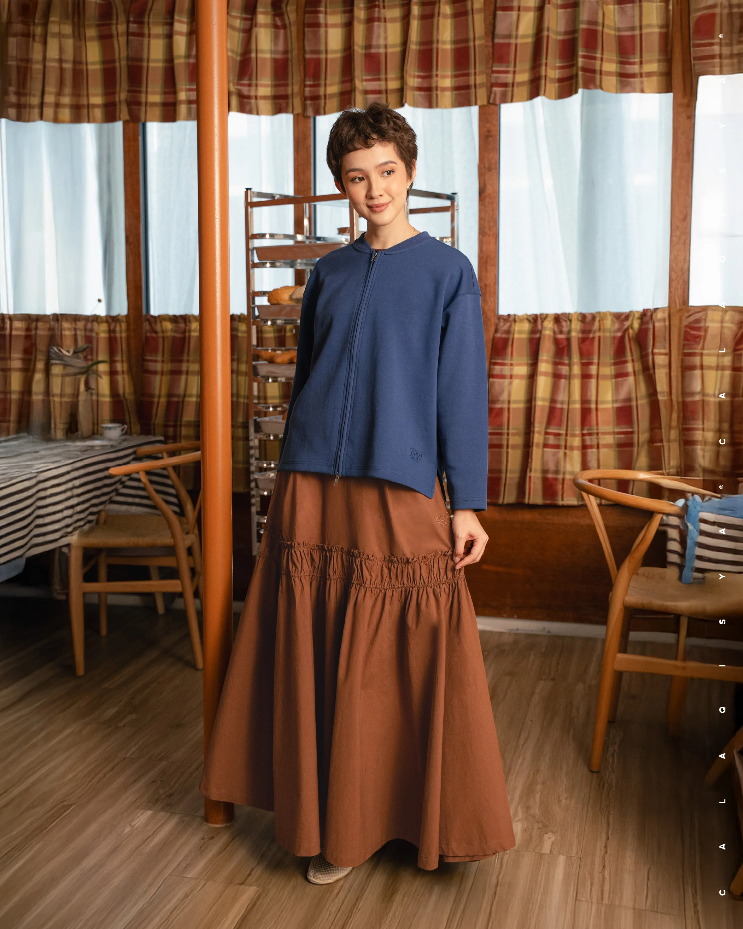 BFSCT ZIPPED CARDI IN TWILIGHT BLUE - Image 3