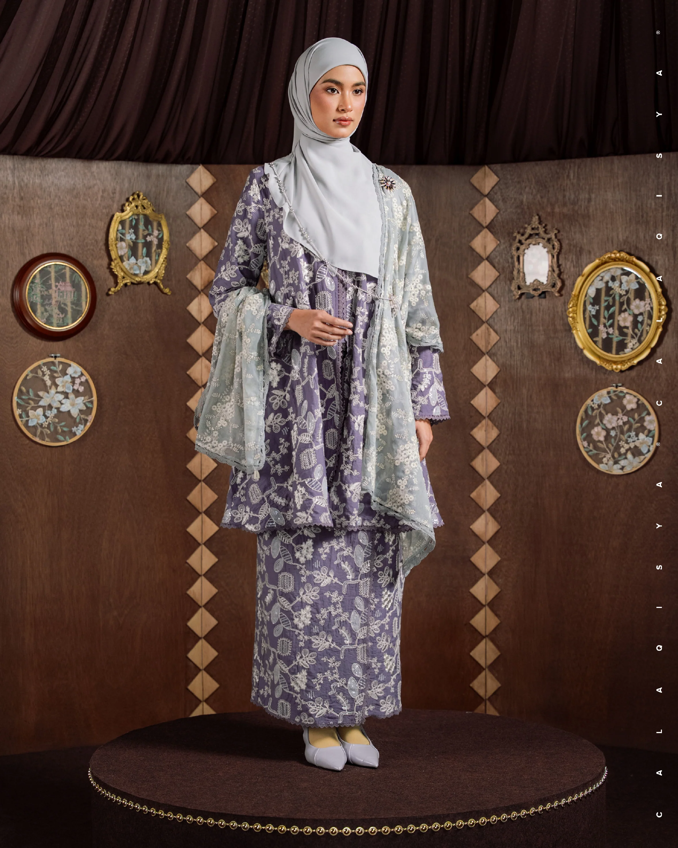 BURJ AYAA IN PURPLE GUMDROP (SELENDANG INCLUDED)
