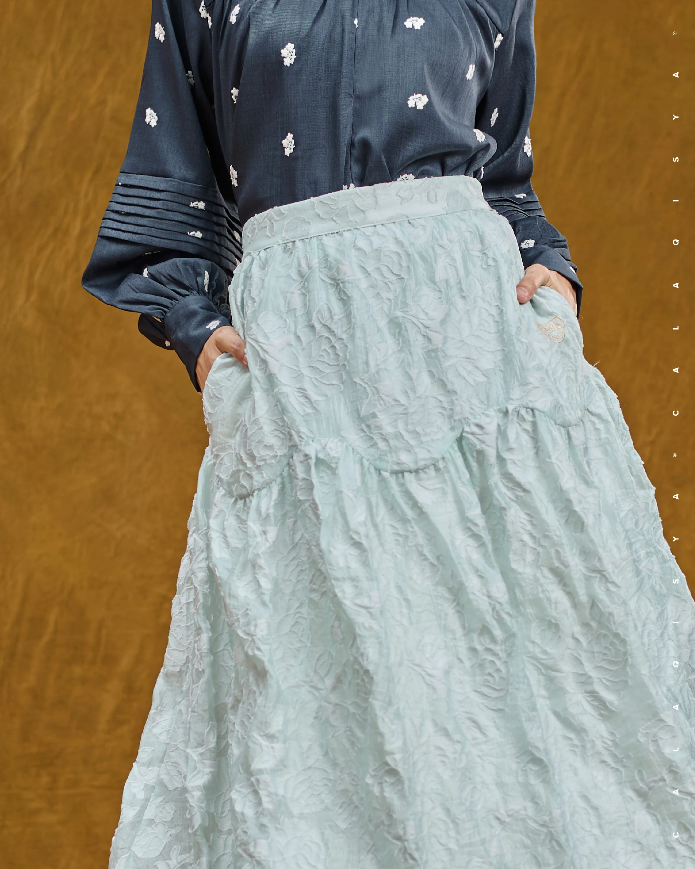 BURROW SKIRT IN SUMMER SHOWER (FULLY LINED) - Image 4