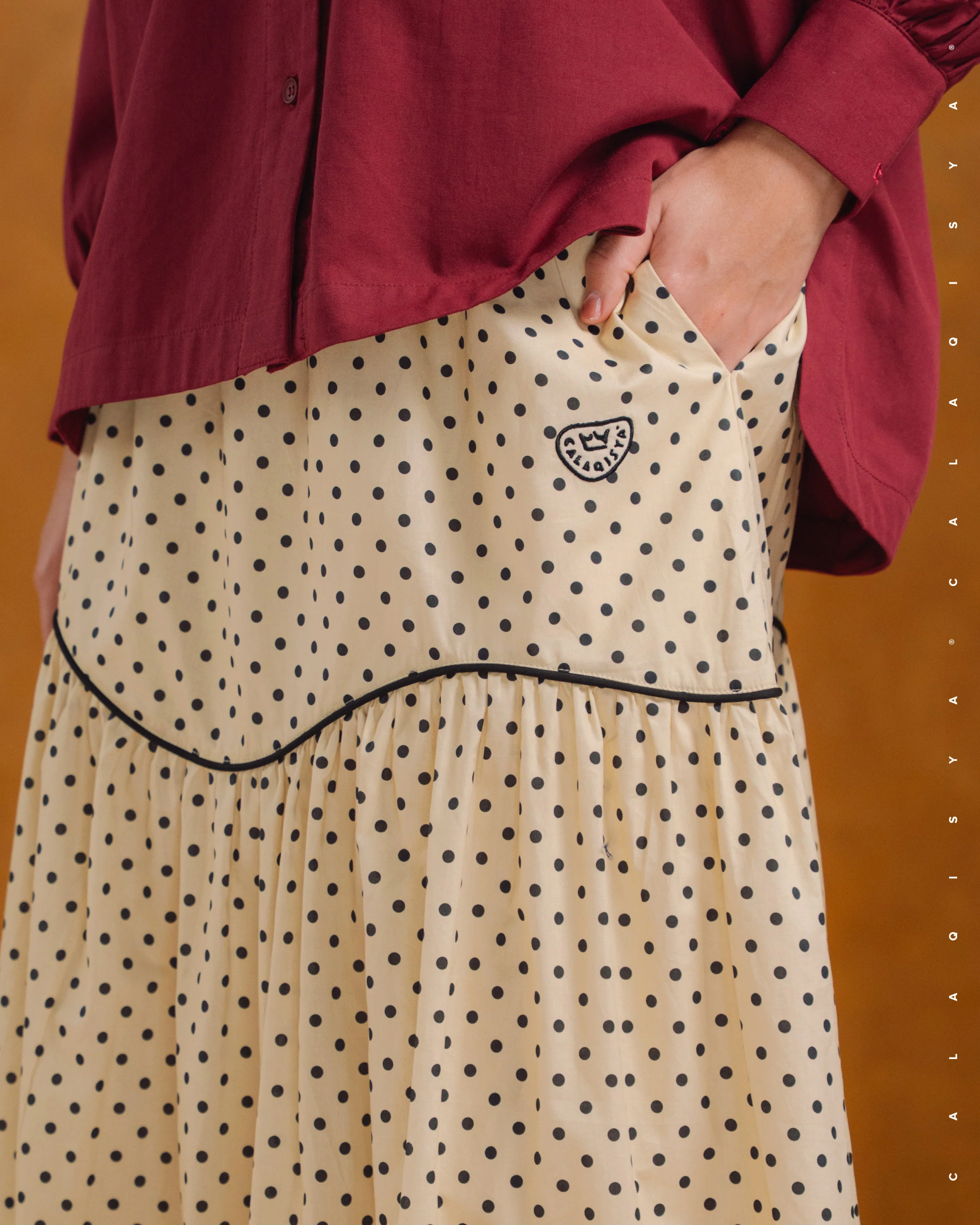 CAILY POLKA SKIRT IN B02 - Image 3
