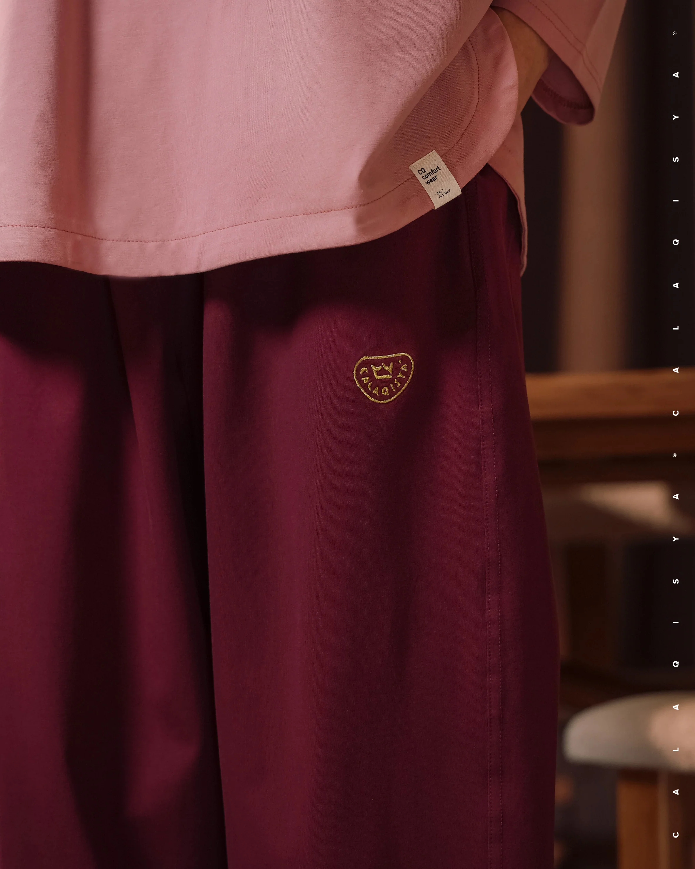 CLOUD COCOON PANTS IN TAWNY PORT - Image 3