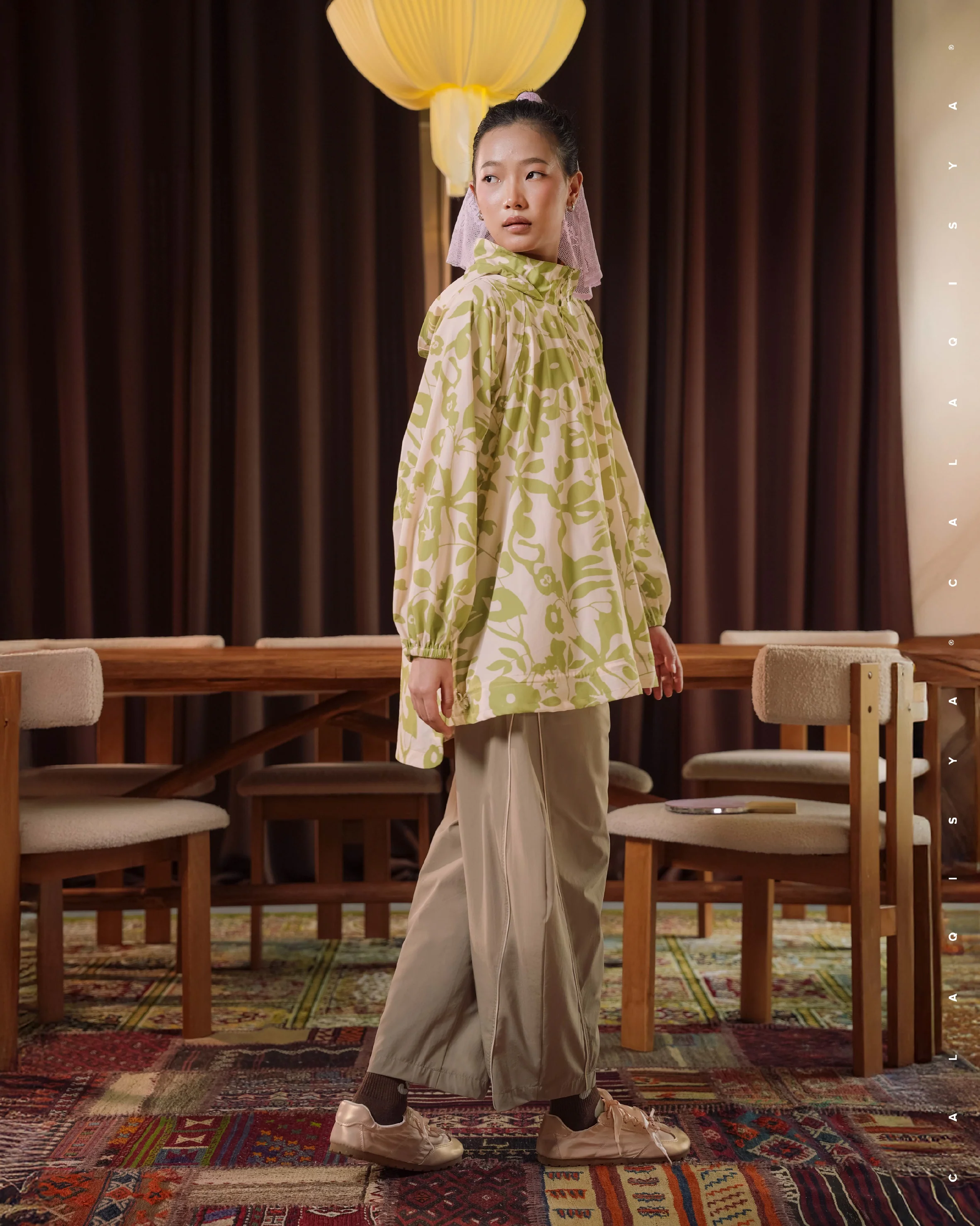 CQ GO QUINN PRINTED PARKA IN FERN - Image 2