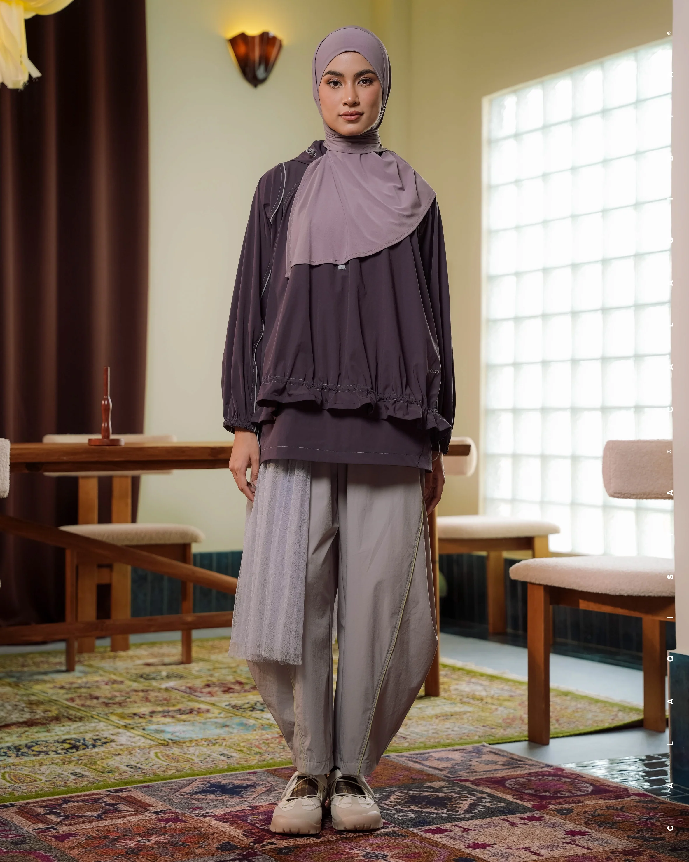 CQ GO RUFFLE PARKA IN HUCKLEBERRY - Image 2