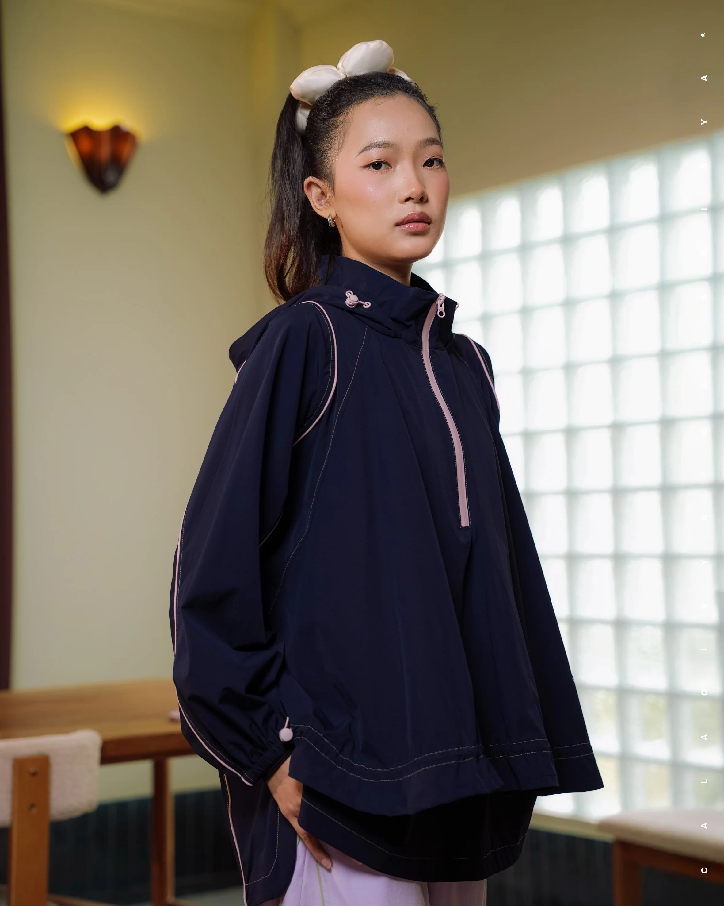 CQ GO RUFFLE PARKA IN INKLING