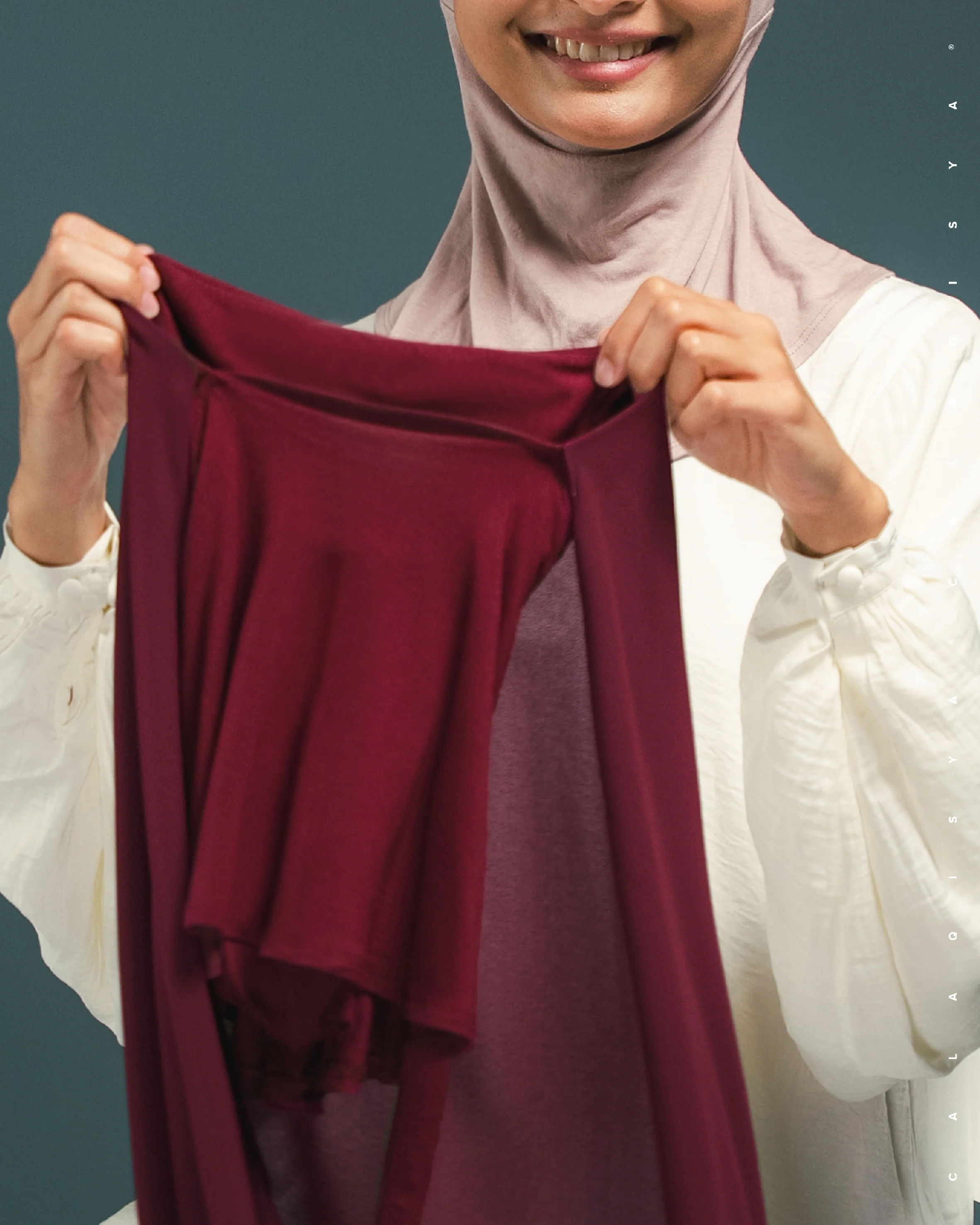 DANIAH FULL UNDERSCARF IN PEARL BLUSH - Image 4