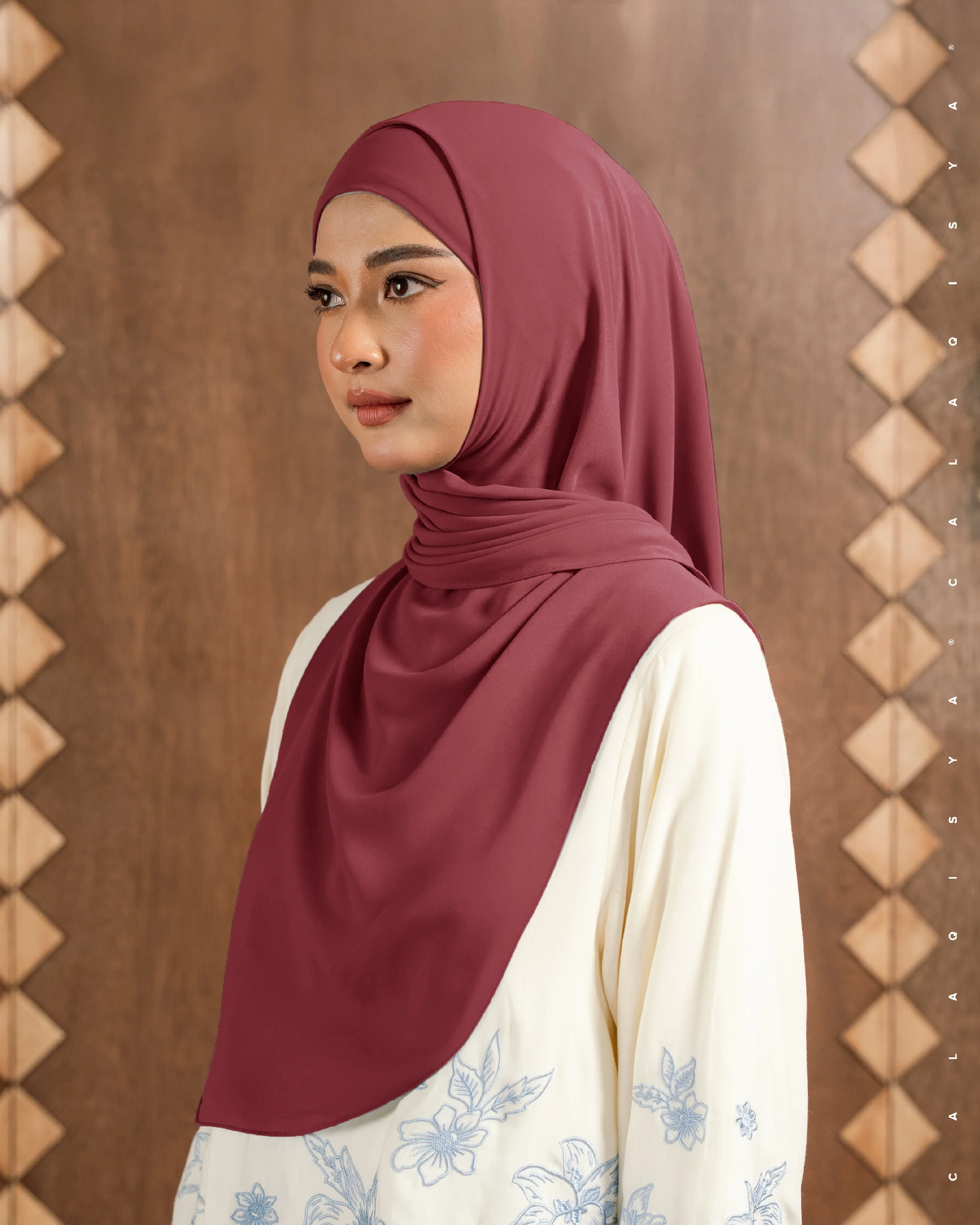 DANIAH TIE BACK UNDERCHIN IN BURNT RUSSET