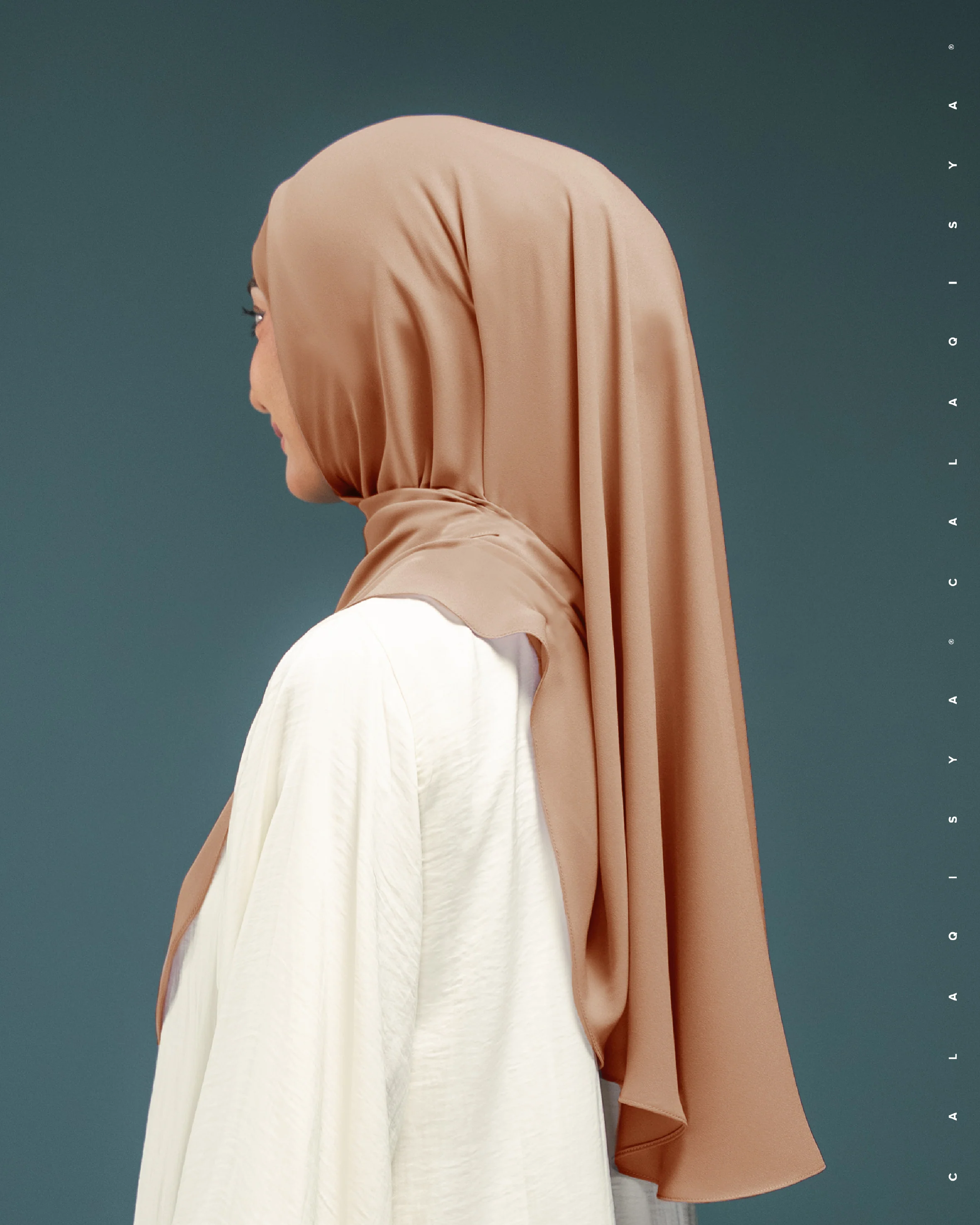 DANIAH TIE BACK UNDERCHIN IN MACAROON - Image 2