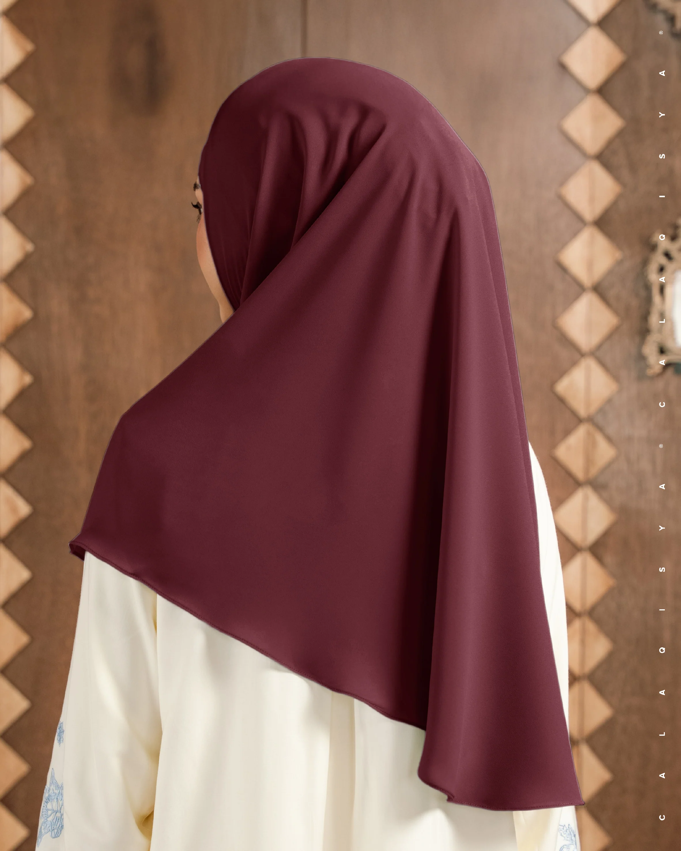 DANIAH TIE BACK UNDERCHIN IN TAWNY PORT - Image 2