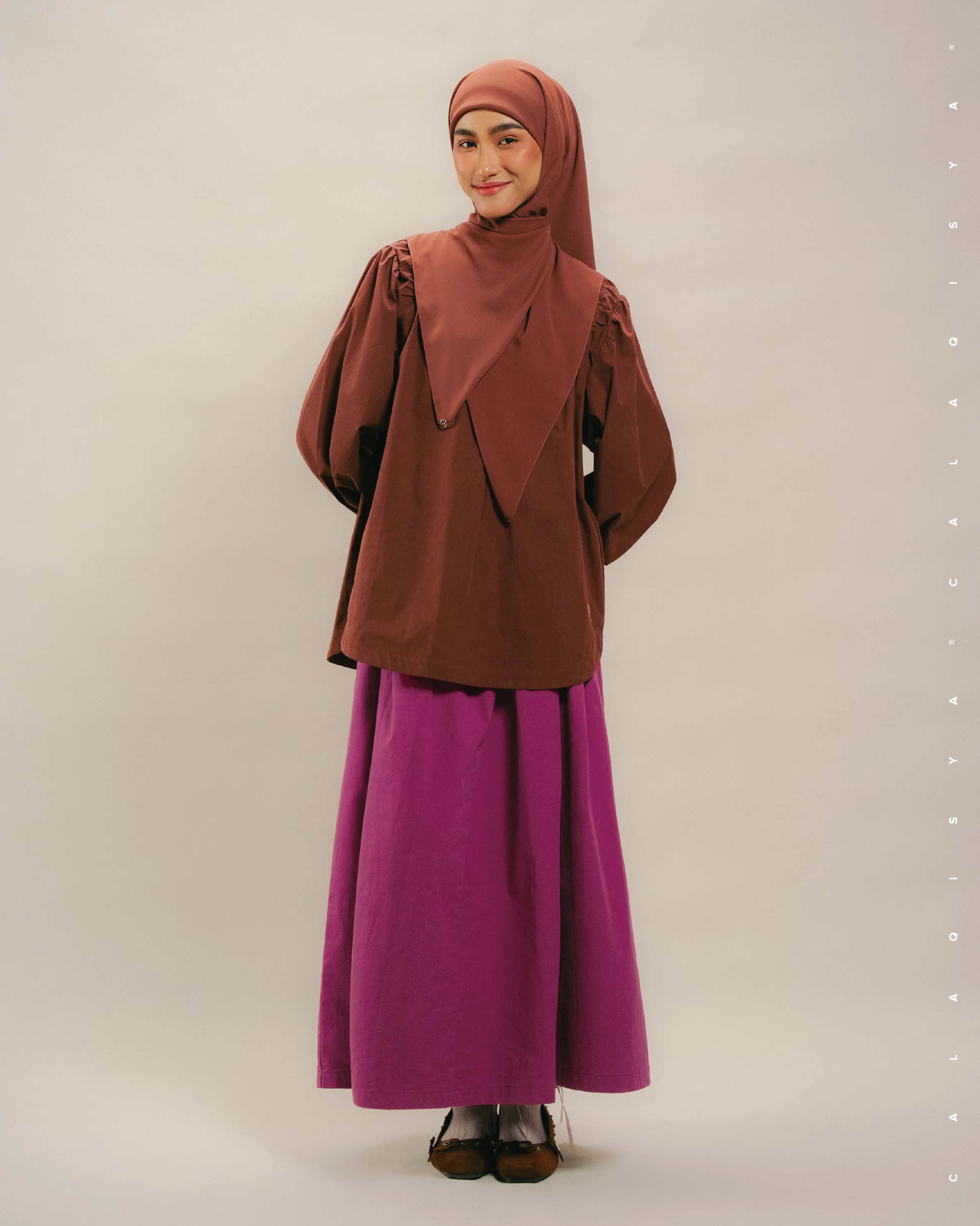 DARLA SKIRT (100% COTTON) IN FESTIVAL FUCHSIA - Image 2