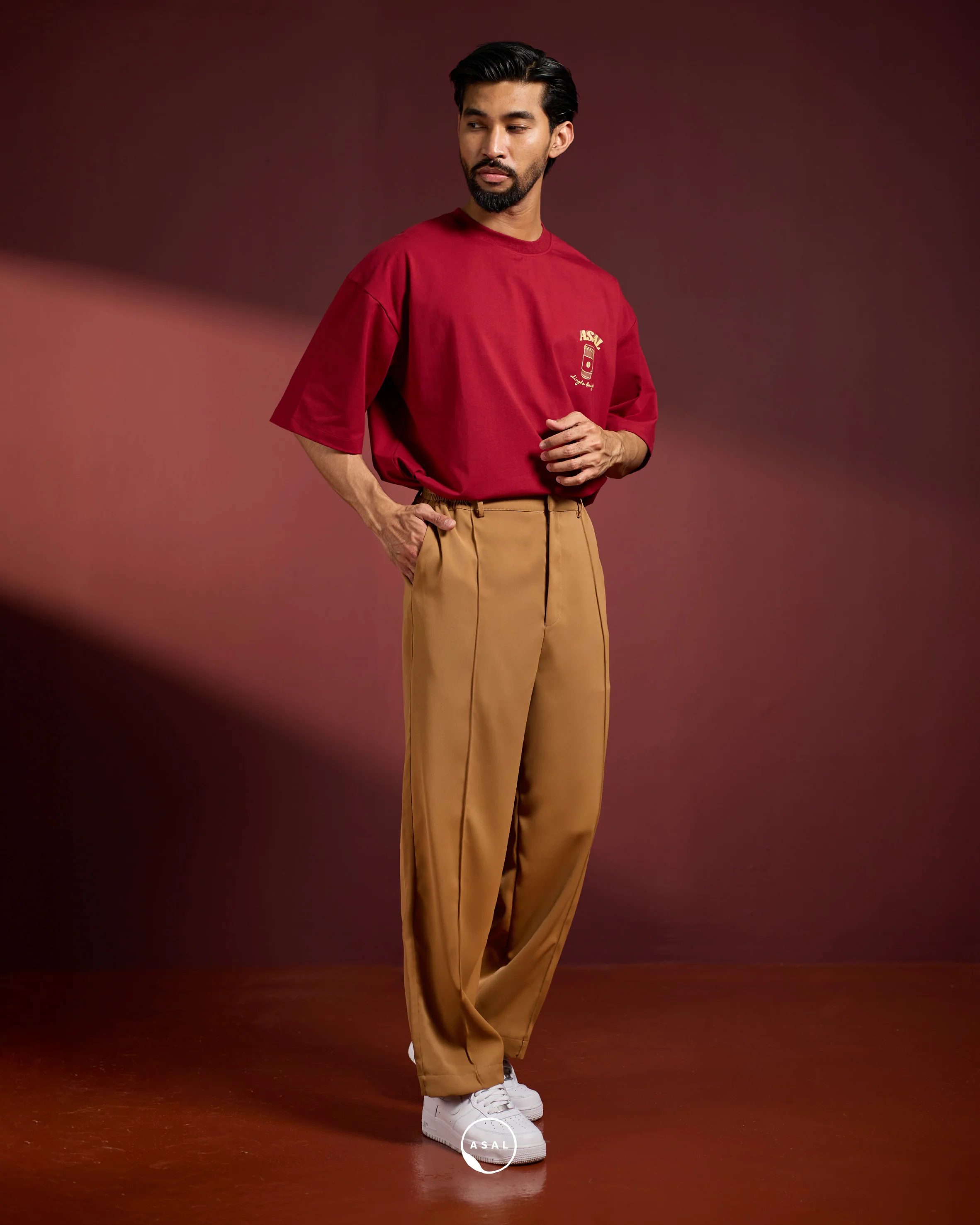 JAGI STRAIGHT PANTS IN CASHEW - Image 3