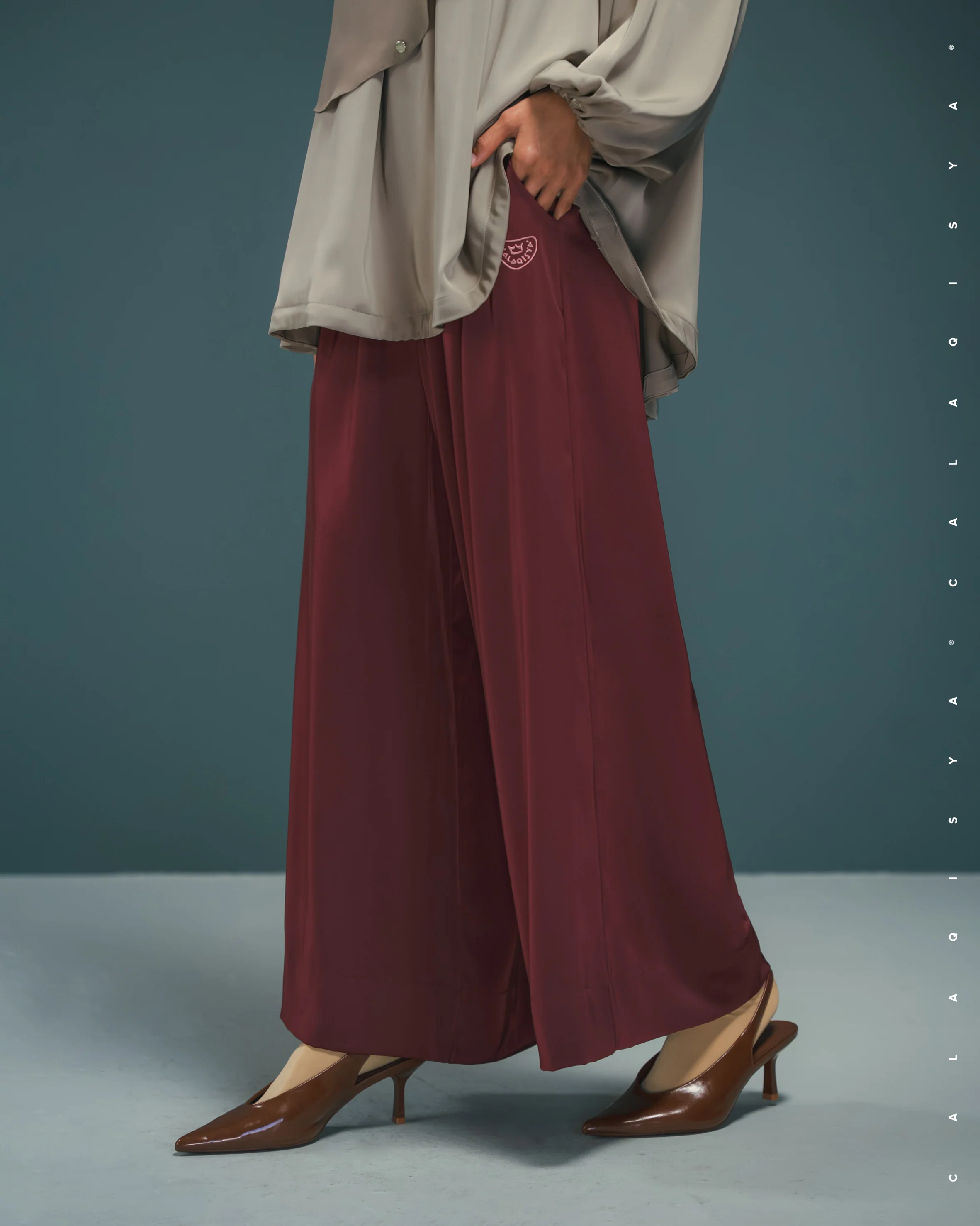 KATE PANTS 2.0 IN RED MAHOGANY