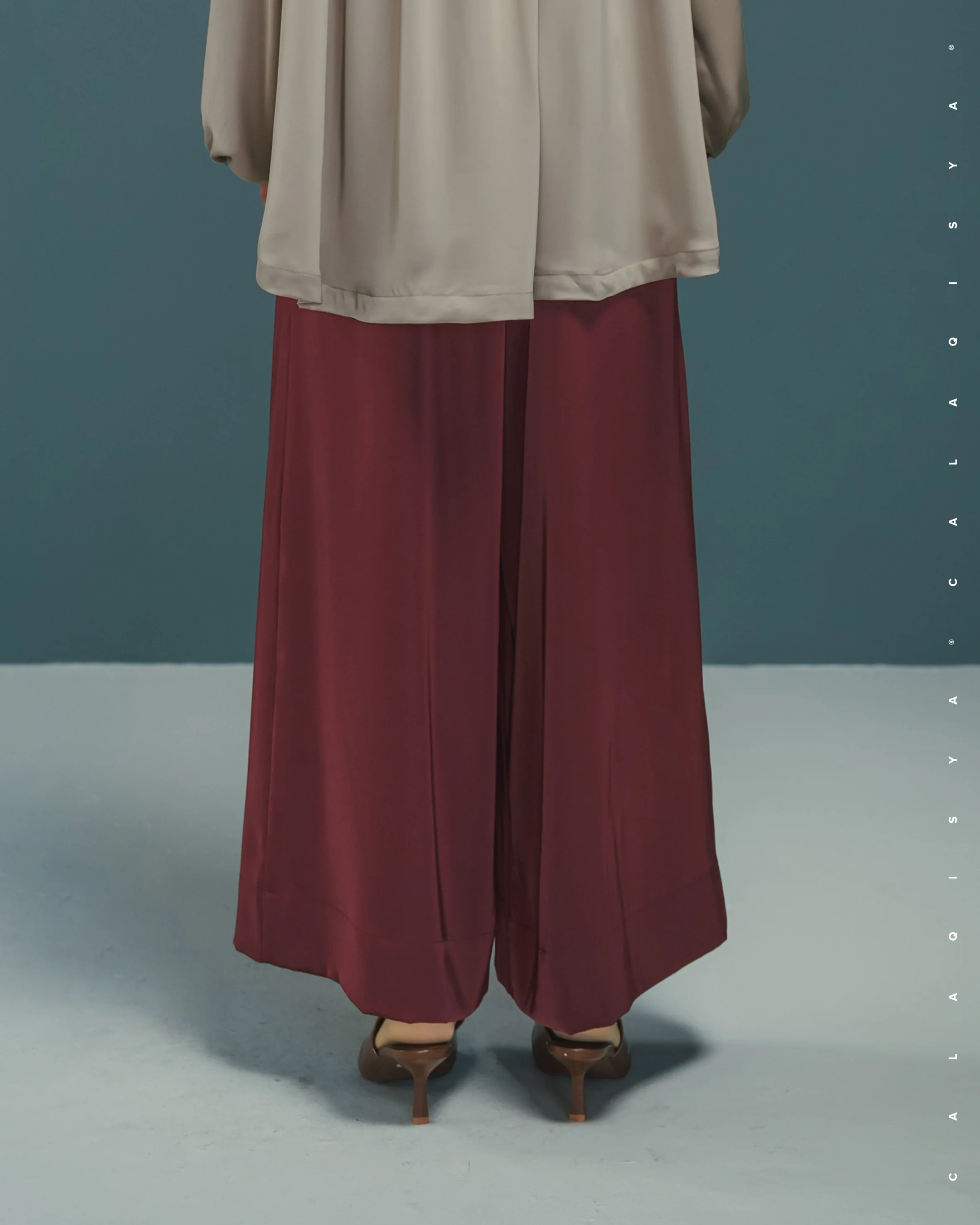 KATE PANTS 2.0 IN RED MAHOGANY - Image 3