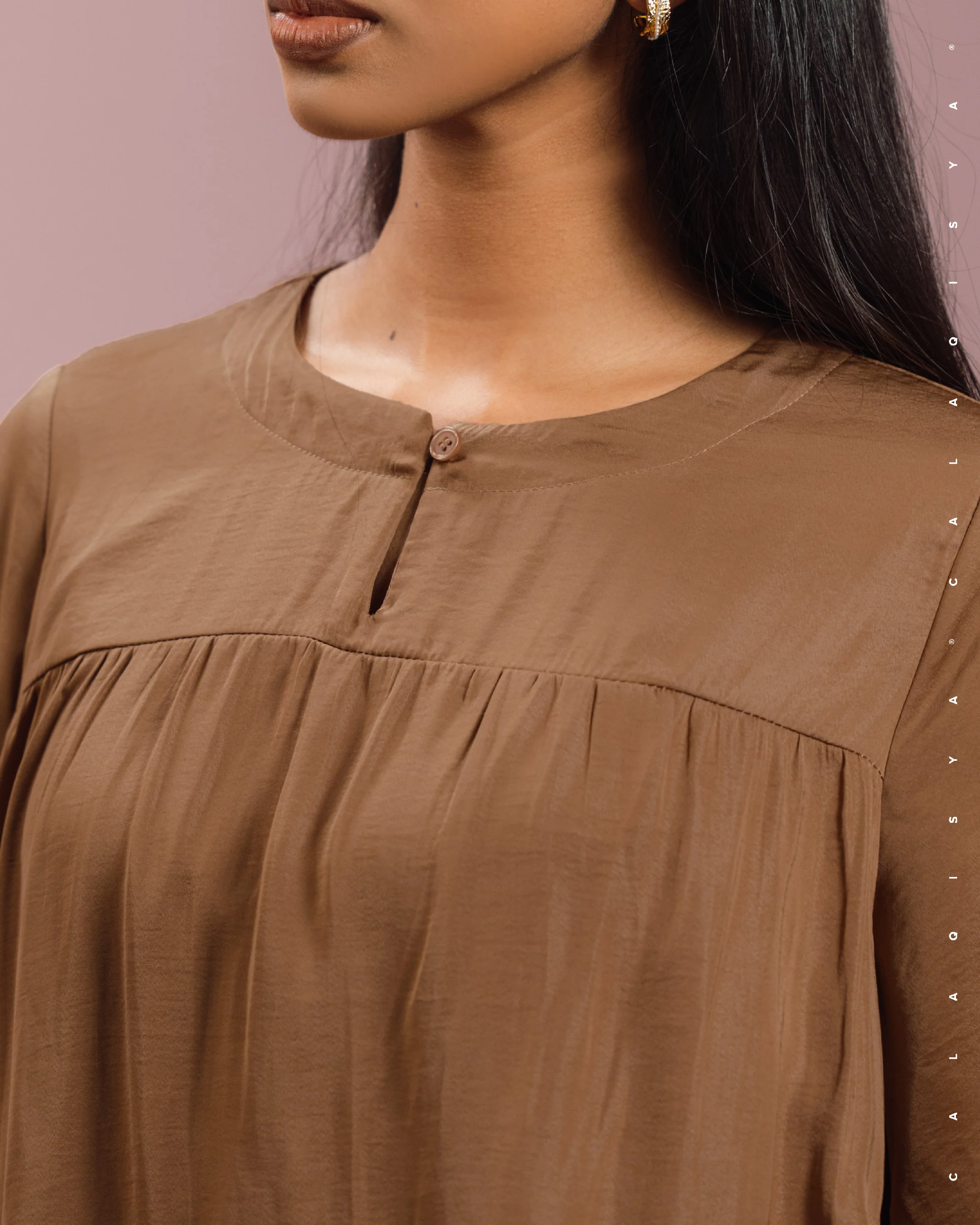 LAUREL BUBBLE TOP IN BROWN SUGAR - Image 3