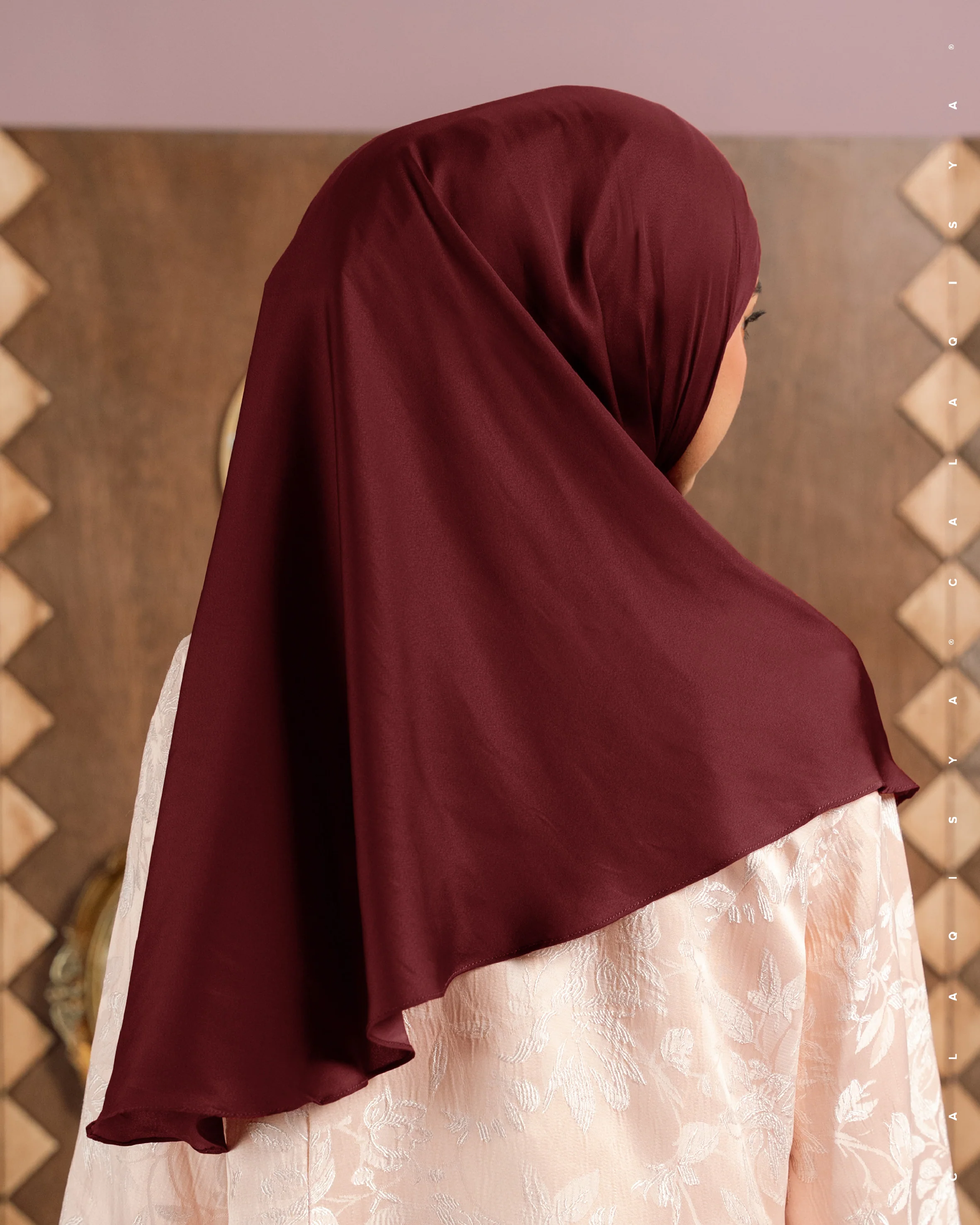 LAUREL TIE BACK UNDERCHIN IN ROSEWOOD - Image 2