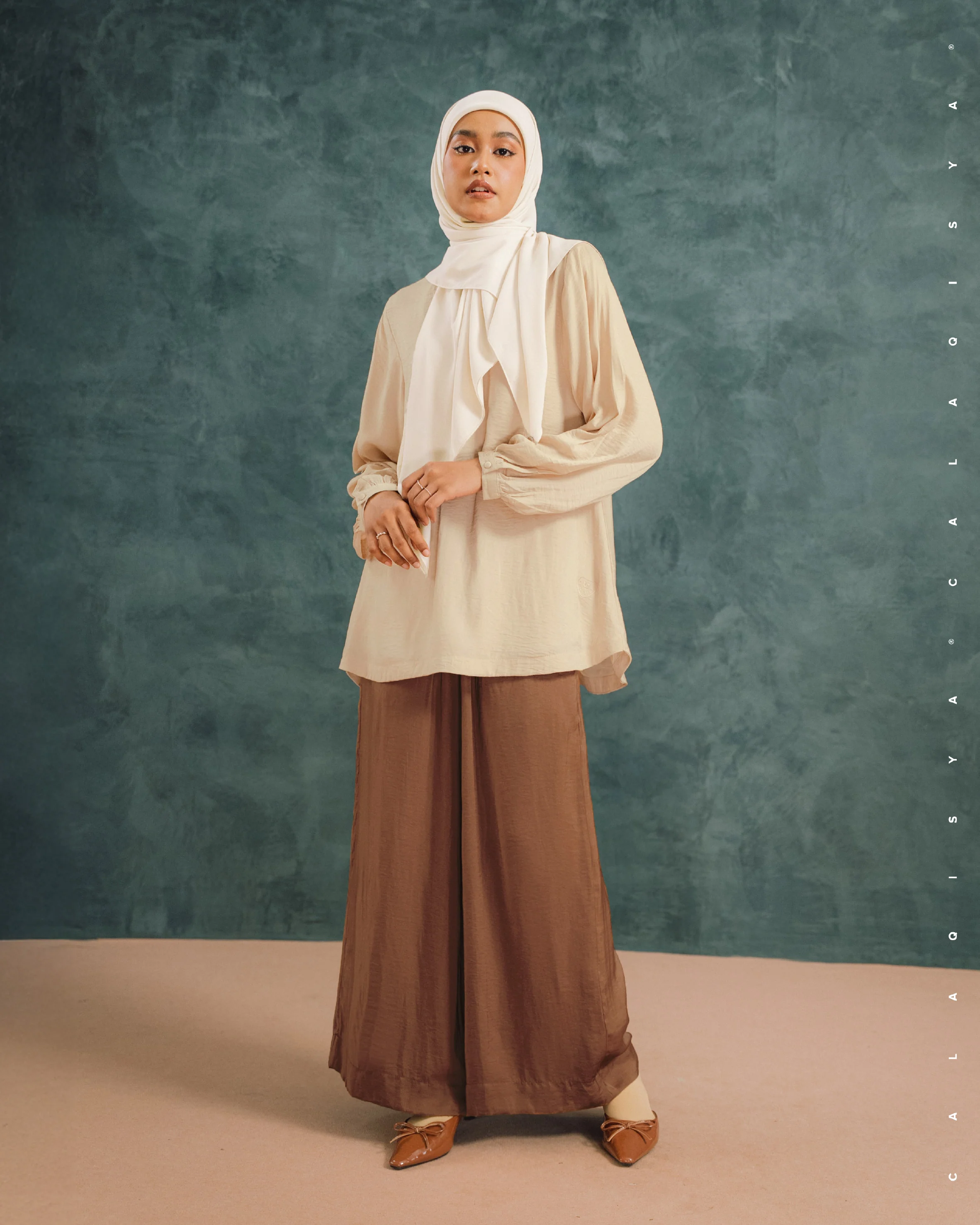LAUREL WIDE PANTS IN BROWN SUGAR - Image 2