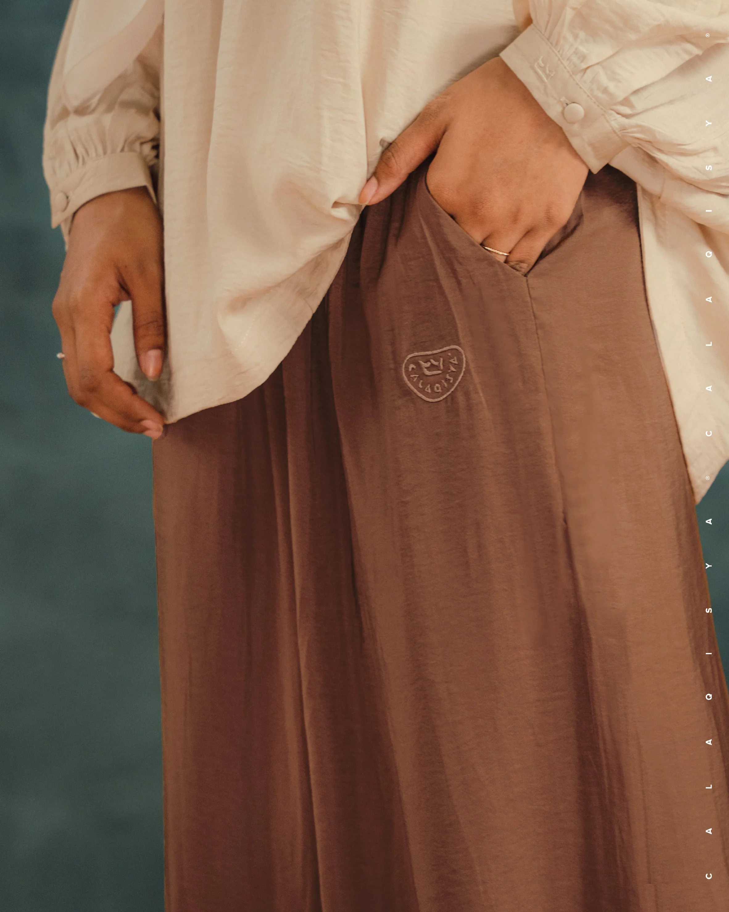 LAUREL WIDE PANTS IN BROWN SUGAR - Image 3