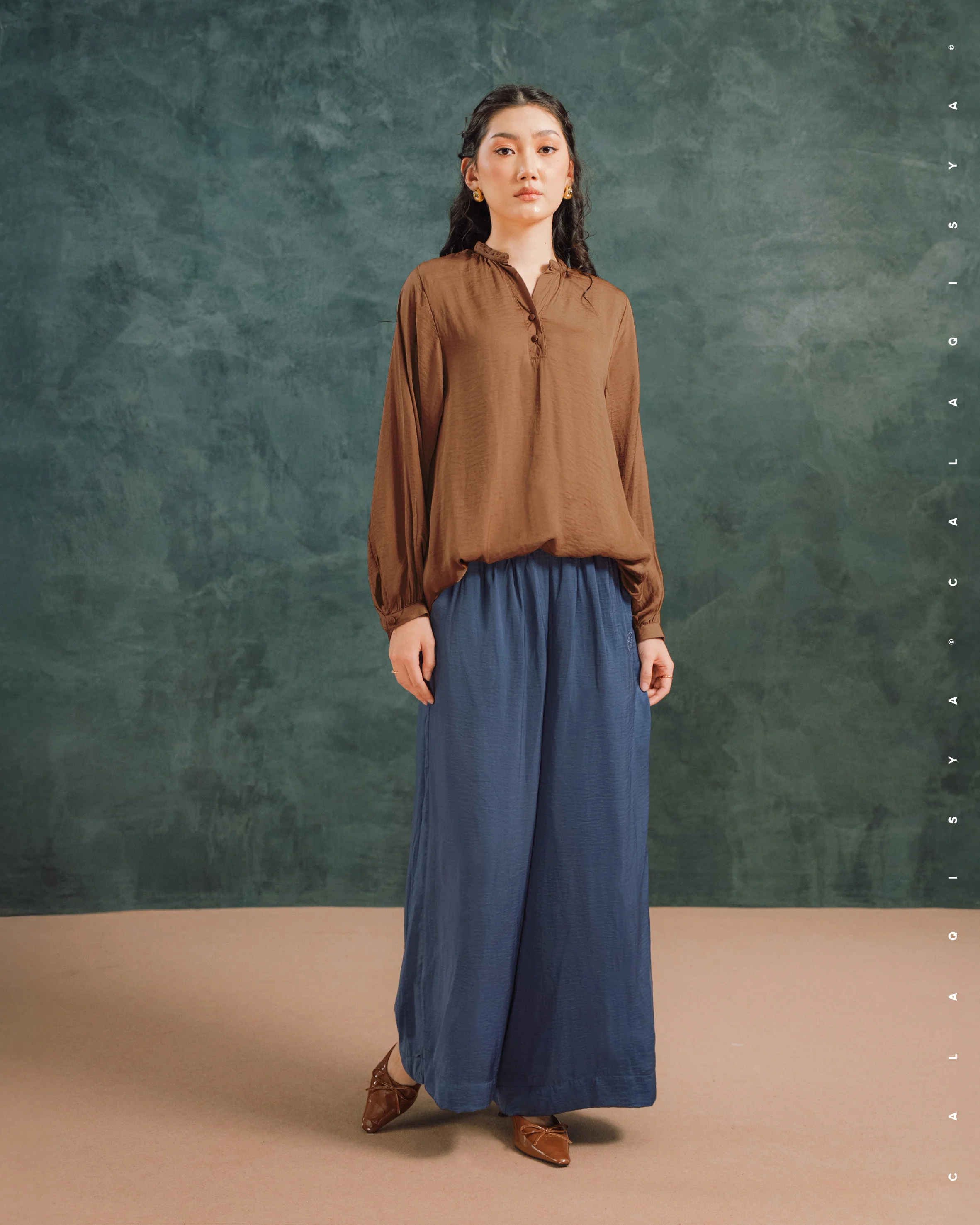 LAUREL WIDE PANTS IN CROWN BLUE - Image 4