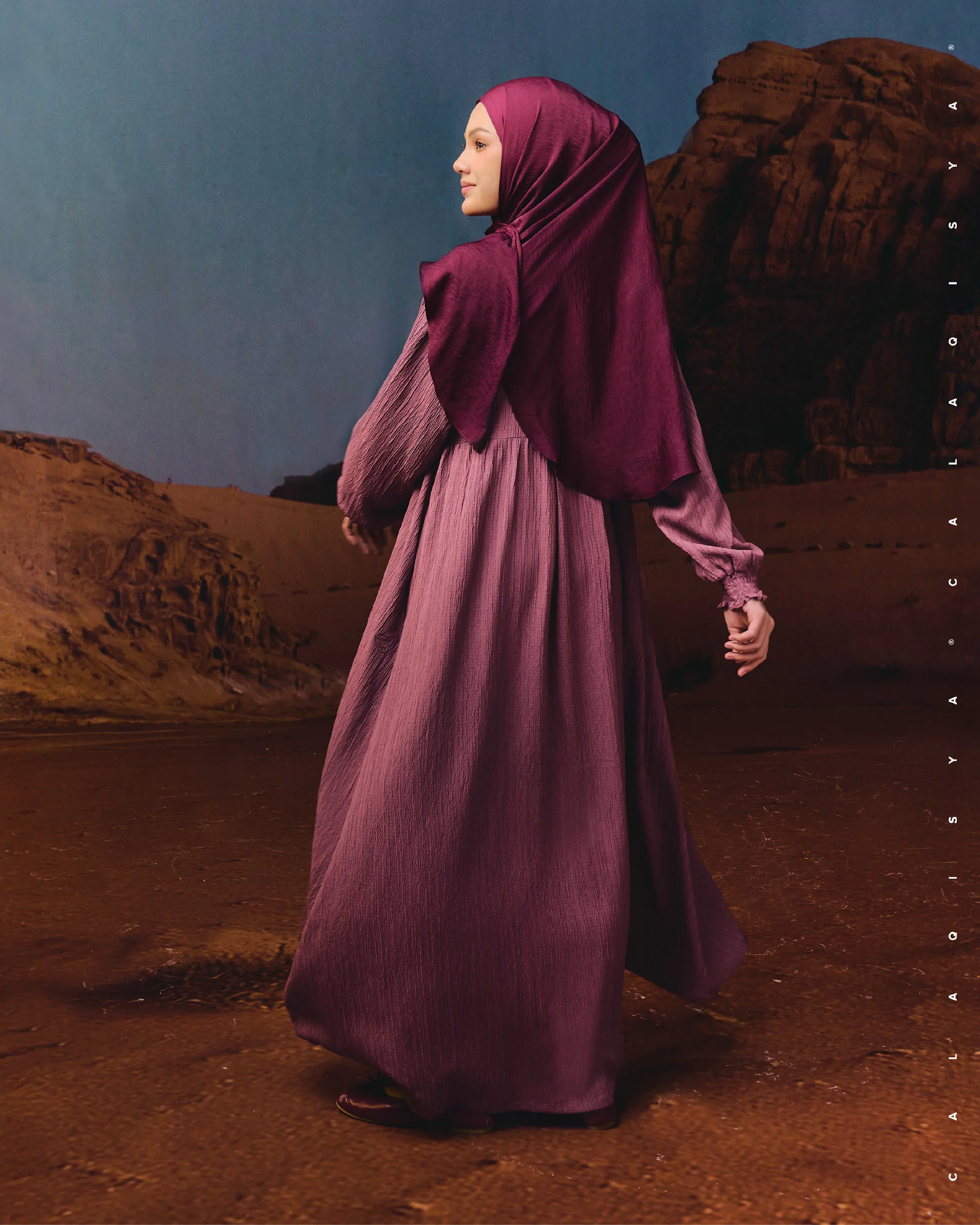 MARWAA DRESS IN ROAN ROUGE