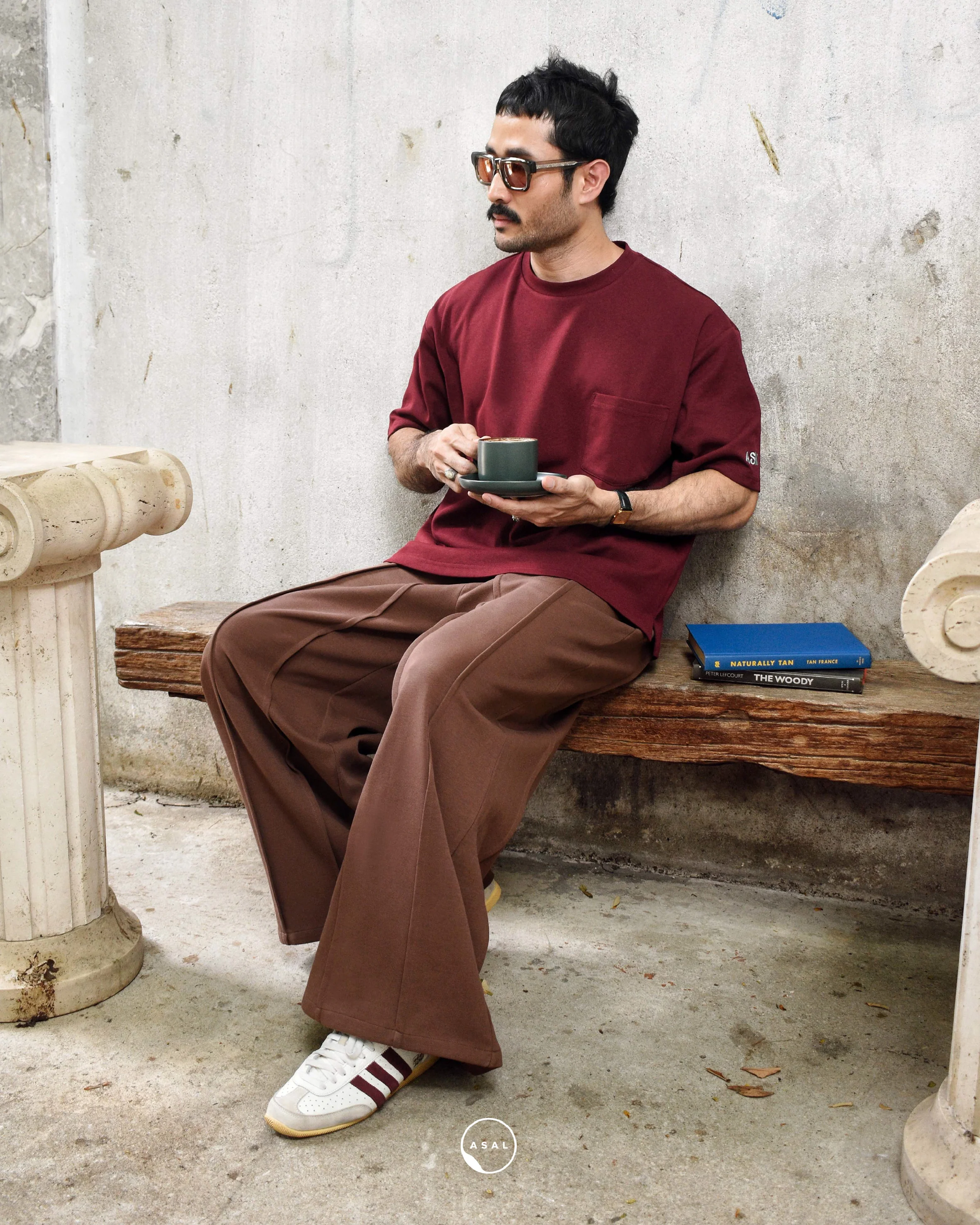 MINO PINTUCK PANTS IN FUDGESICKLE - Image 3