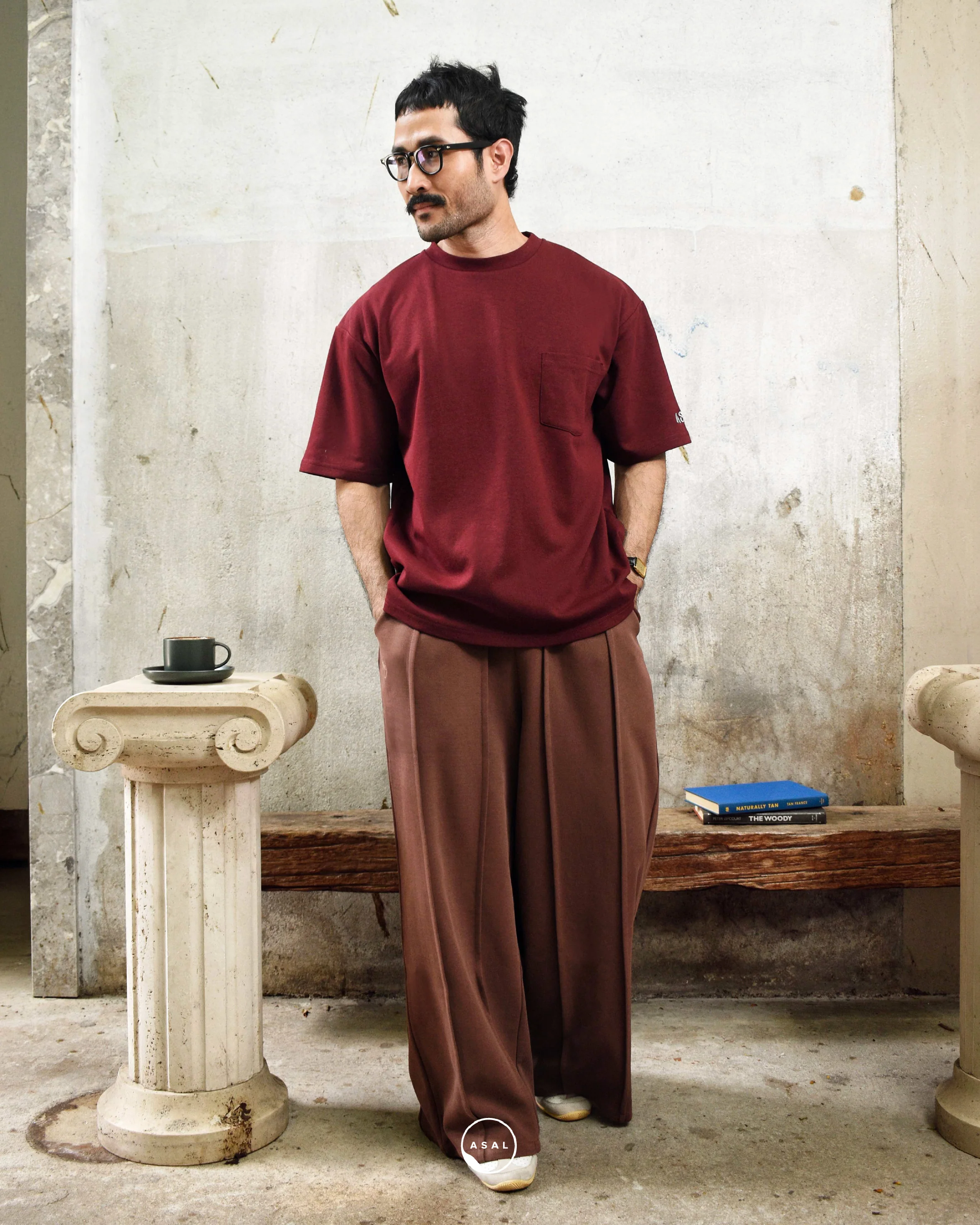 MINO PINTUCK PANTS IN FUDGESICKLE - Image 4
