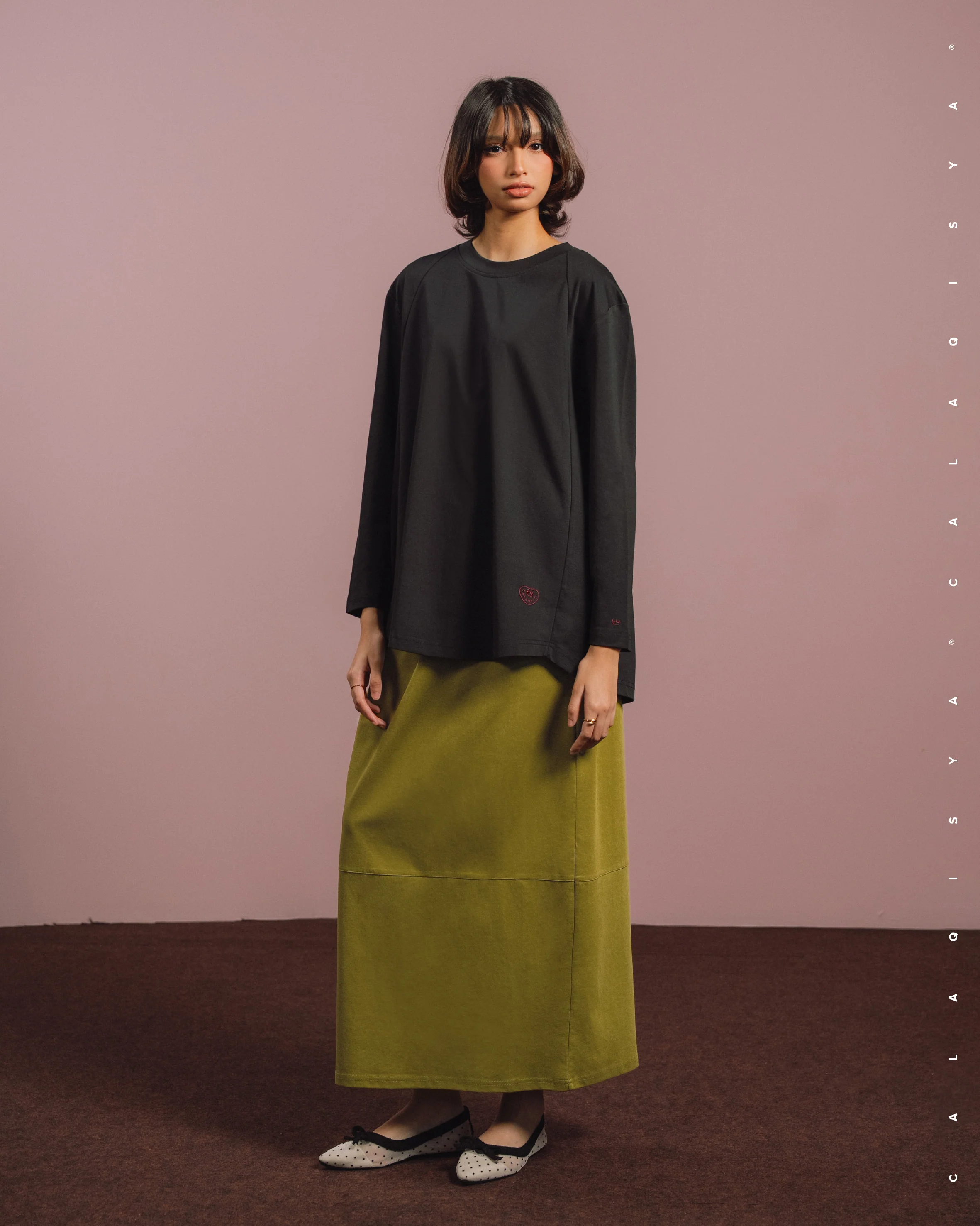 NIMBLE SKIRT IN AVOCADO OIL - Image 3
