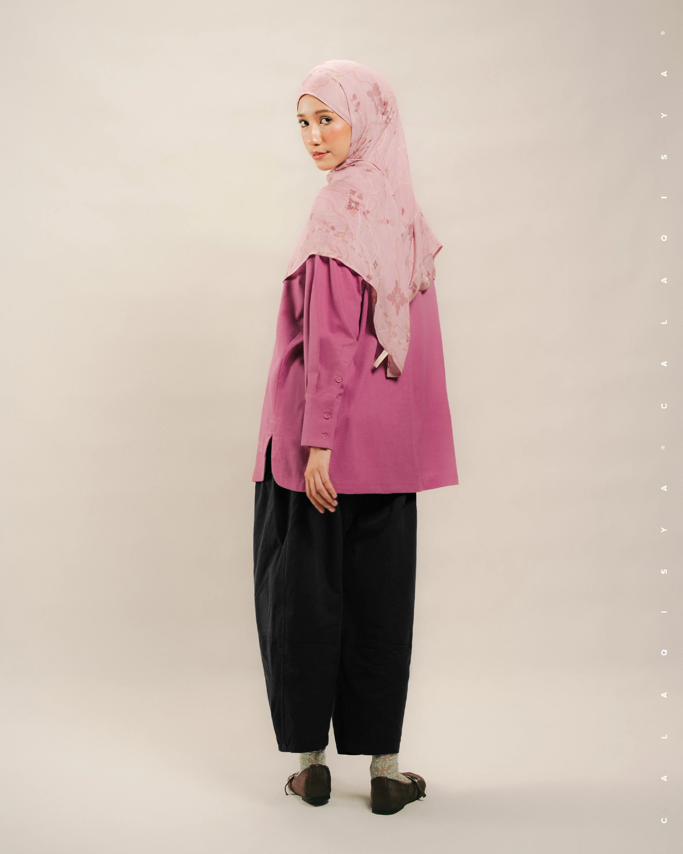 COCOON PANTS (100% COTTON) IN BLACK - Image 3