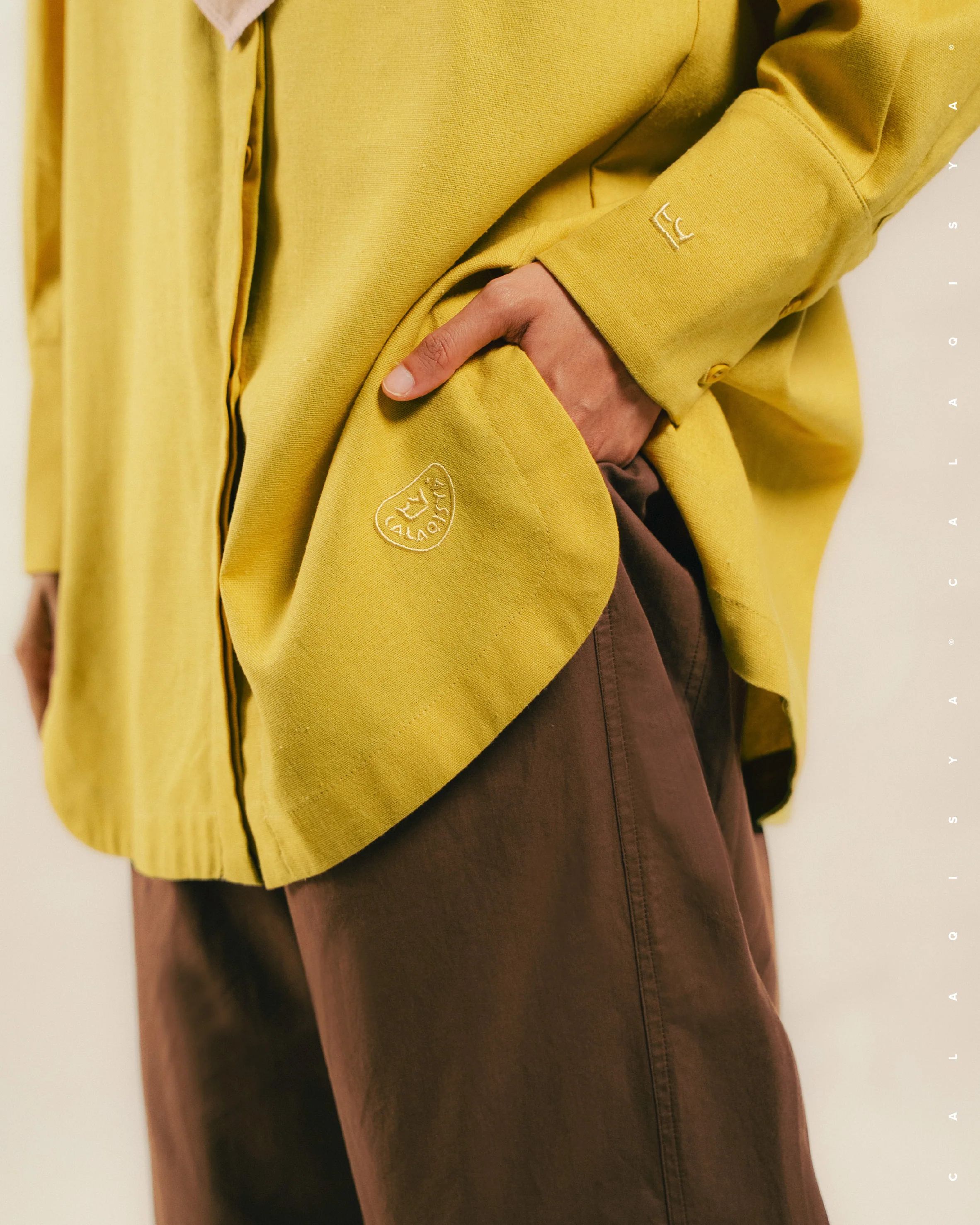 COCOON PANTS (100% COTTON) IN CHOCOLATE LAB - Image 3