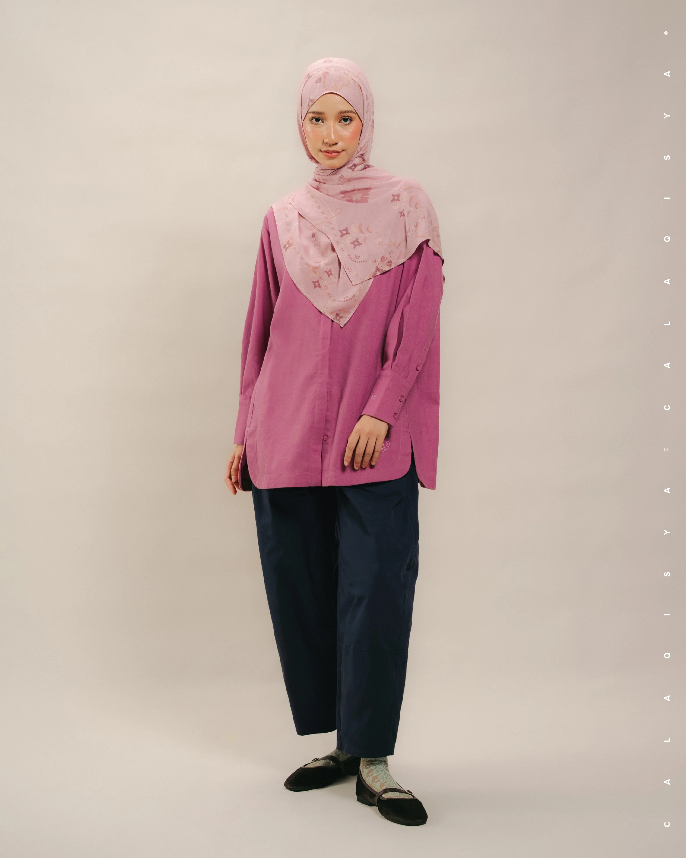 COCOON PANTS (100% COTTON) IN DEEP WELL - Image 3