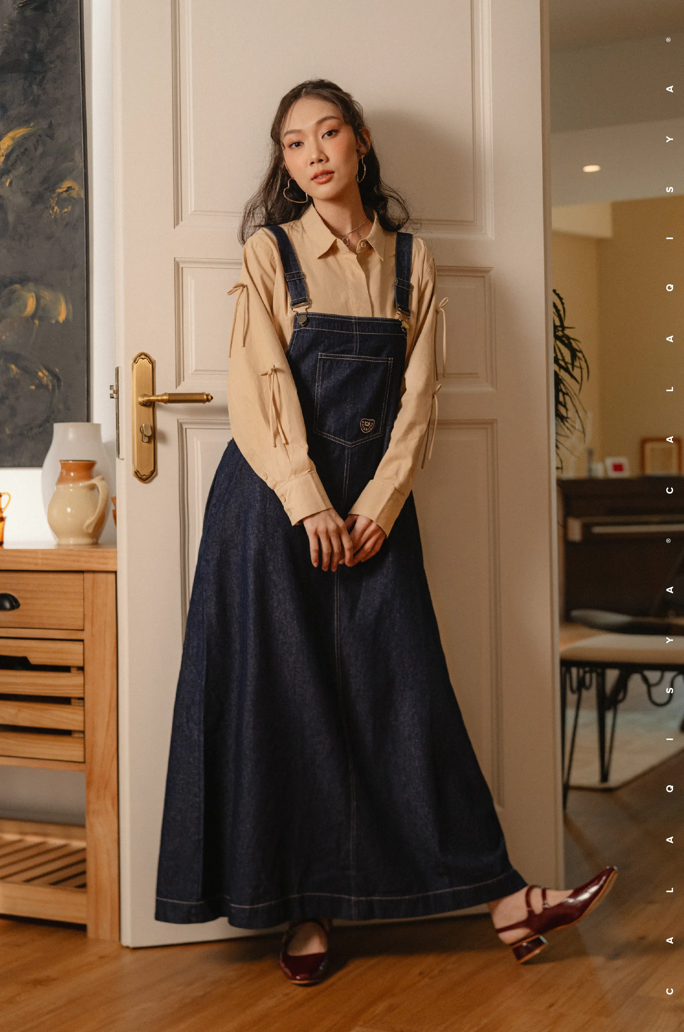 RANCH : HARVEST OVERALL DRESS 2.0 IN DARK BLUE DENIM