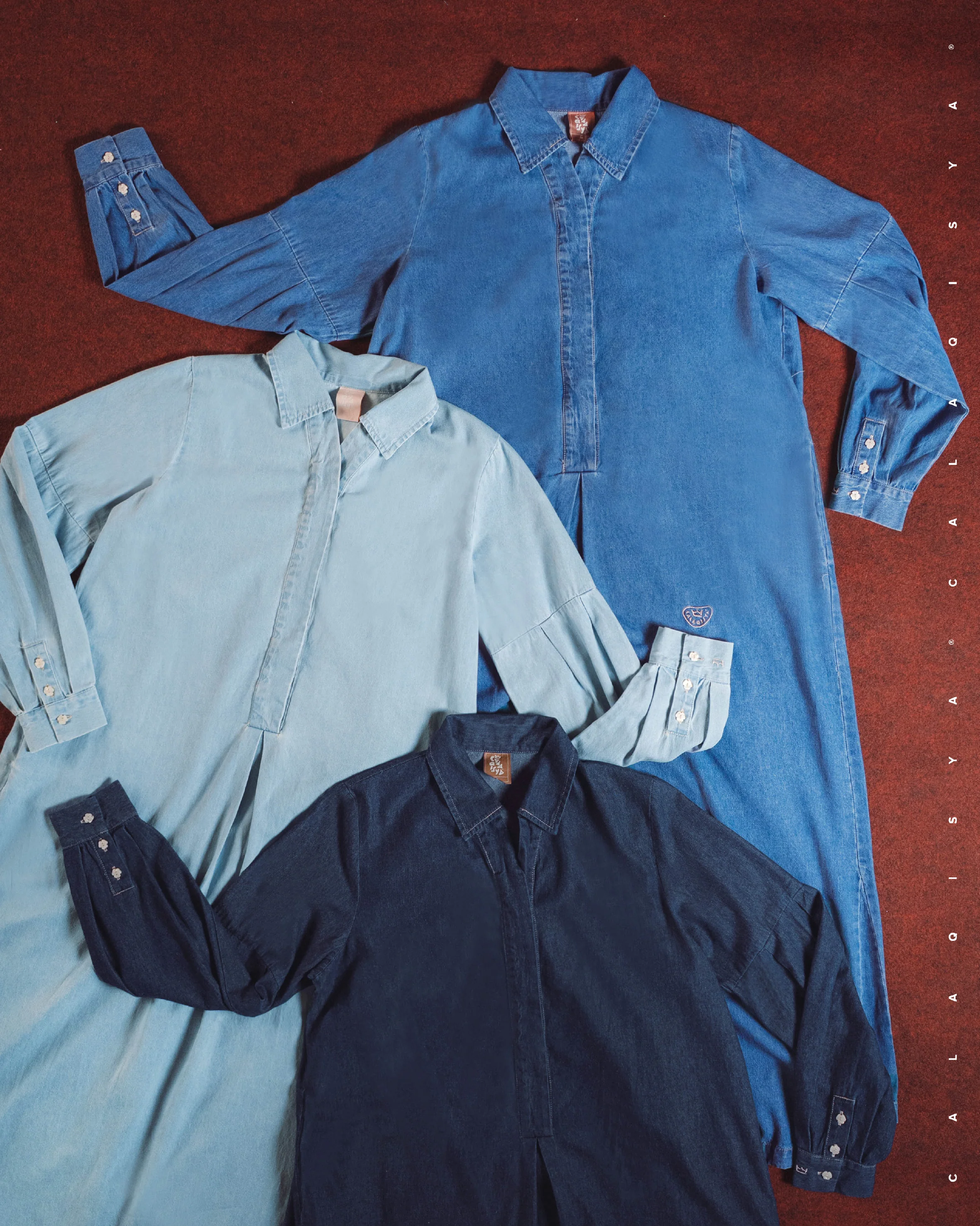 RANCH : MEADOW DRESS 2.0 IN BLUE DENIM - Image 4