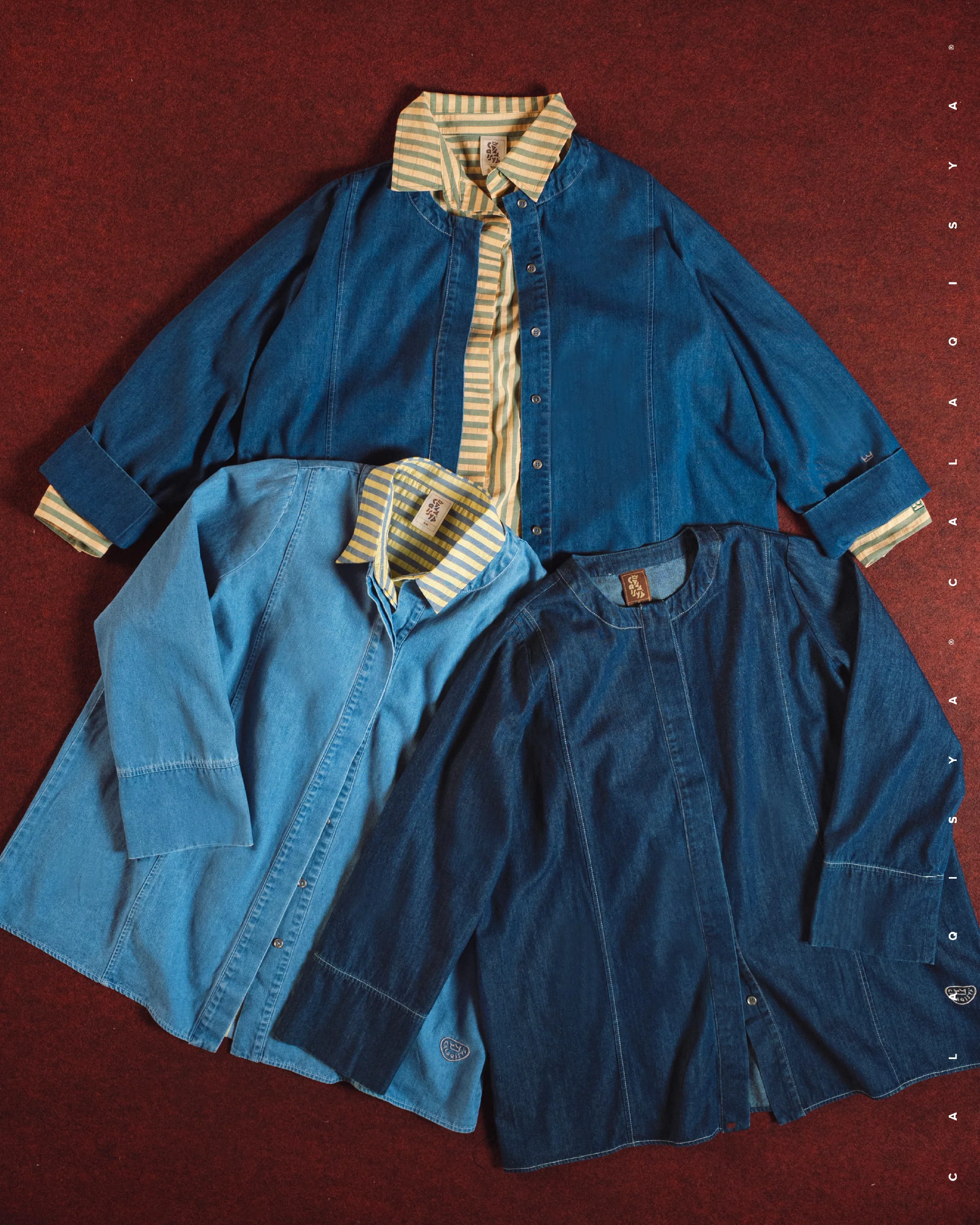 RANCH RAYS TOP IN MEDIUM BLUE DENIM - Image 4
