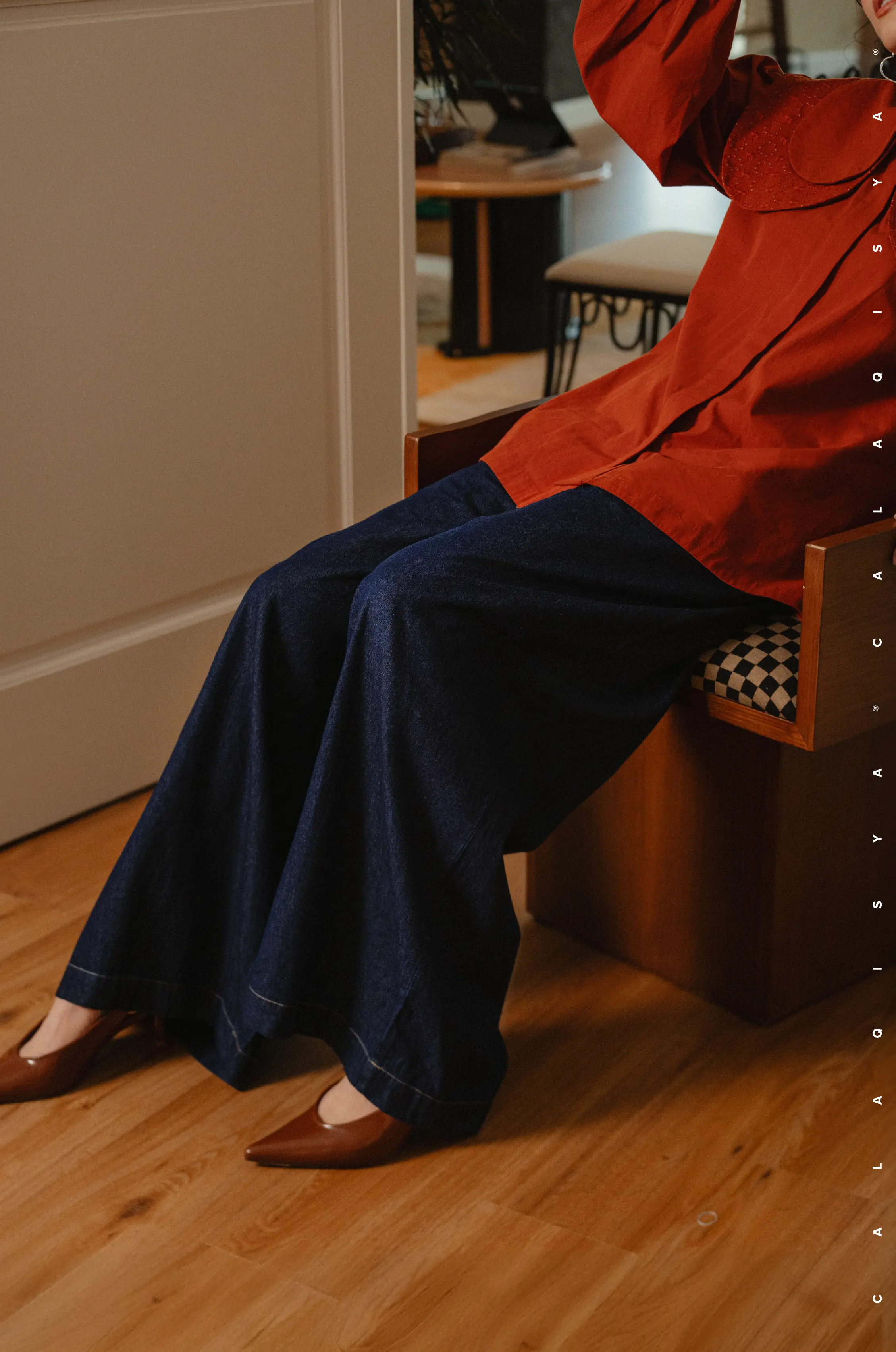 RANCH : SOW PANTS IN DARK BLUE DENIM - Image 3